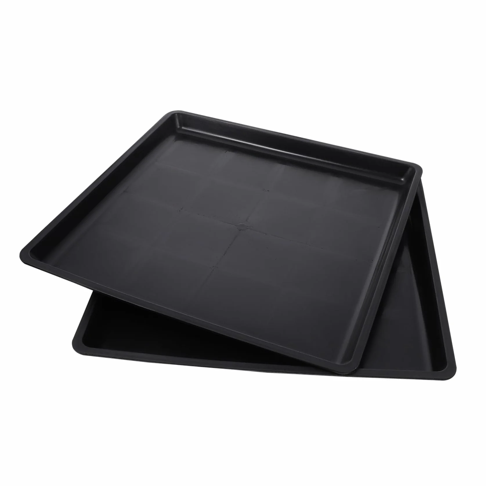 SUPVOX 2 Pezzi Vaschetta per Cassetta Igienica per Animali in Plastica Nero, Antiruggine, 38x38x2,5cm, Accessorio per Gabbie di Cani e Gatti in Casa