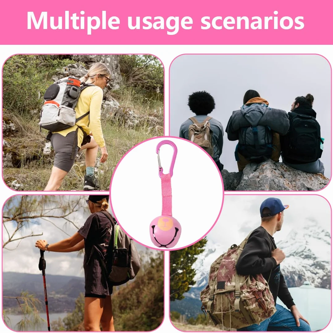 1 Pezzi Campanello Rosa Camping Campanella Anti Orso Campanelli per Orsi Rumorosi Escursionismo Promemoria Campana Campanelli Orso Forte per Gli Escursionisti per Escursionismo Campeggio Attività