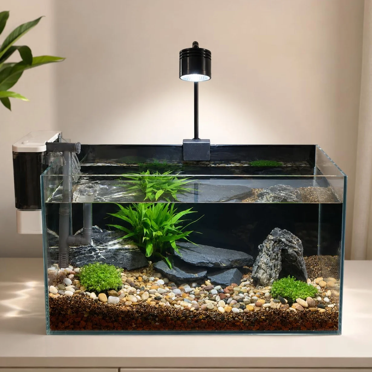 Unocho Rocce per Acquario 2,25kg Pietra di Ardesia Naturale per Aquascaping Piattaforma per Rettili Terrario Vivario Paludario Bonsai Giardino in Miniatura(5-10cm)