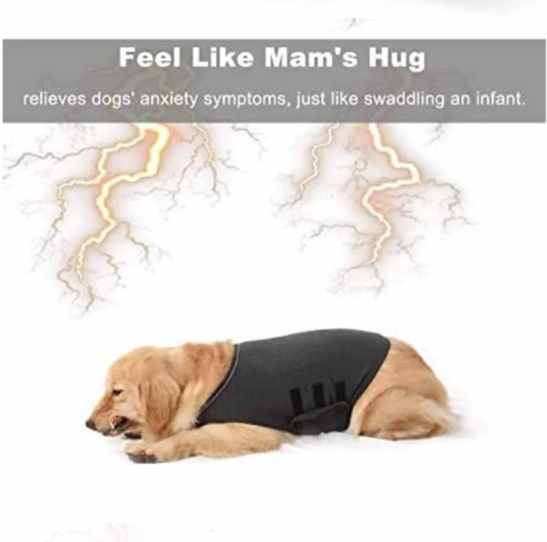 Cappotto Anti-Ansia per Cani Giacca Leggero Avvolgente Calmante Comfort Grigio M