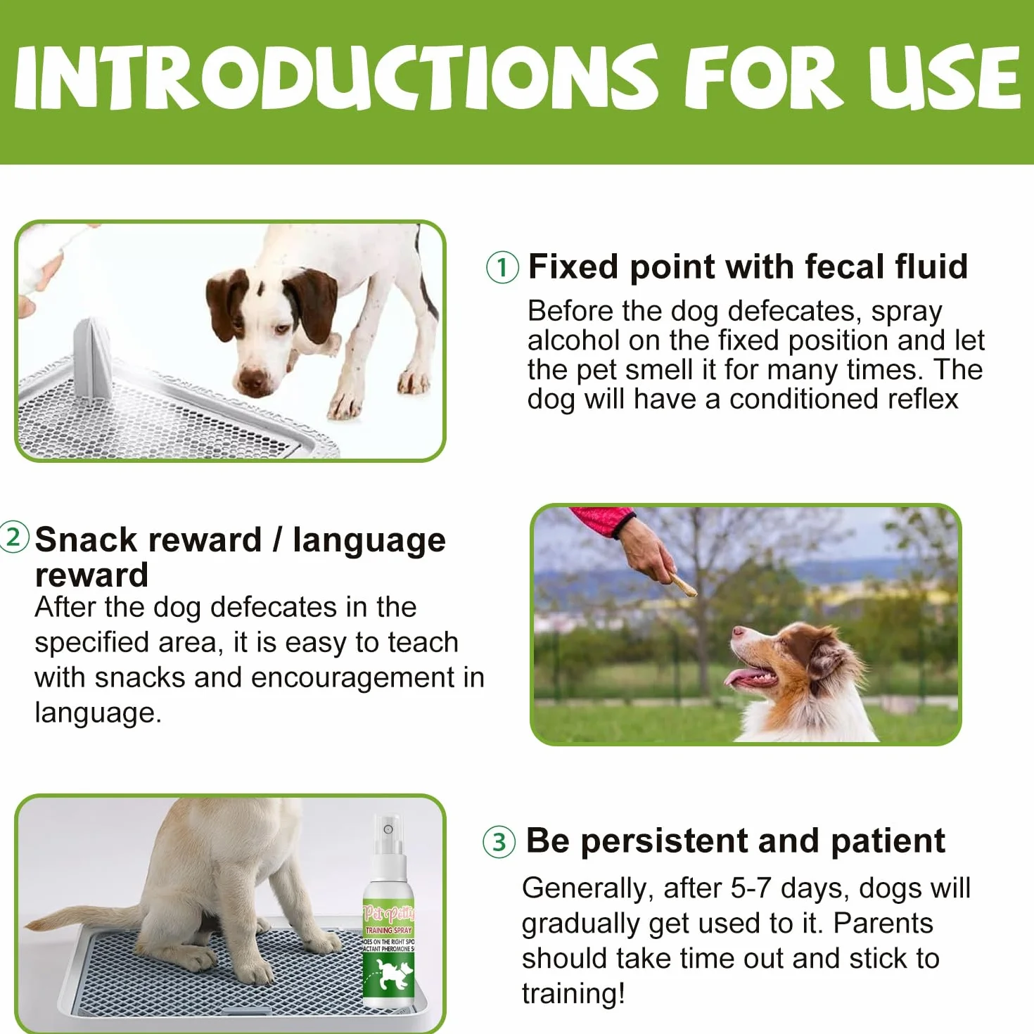 Spray Fai La Pipì Qui per Cani, Spray per Addestramento Vasino per Animali Domestici, 30 ml Attrattivo per pipì per animali domestici, Attraente, Strumenti Addestramento, Protezione Casa Mobili