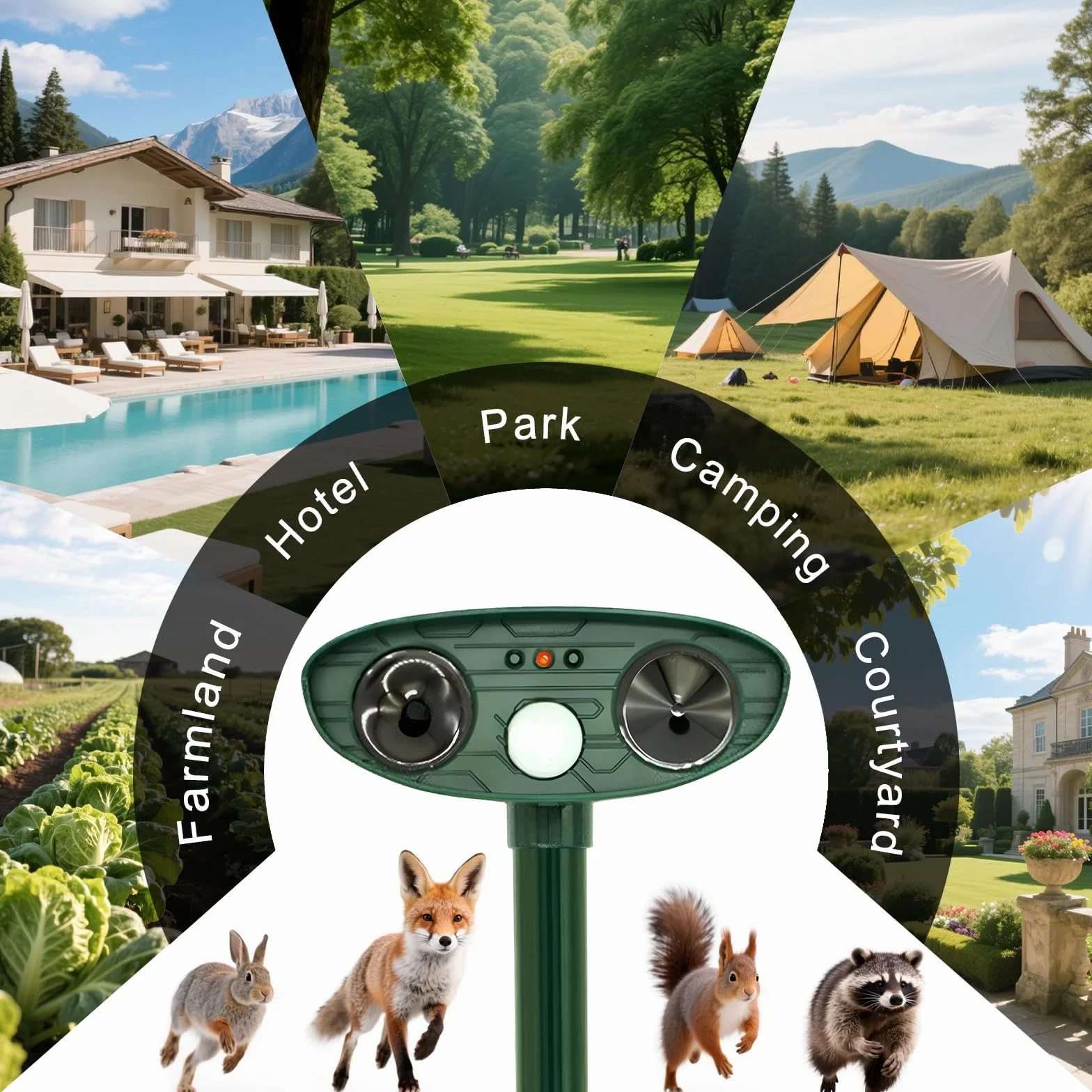 Repellente Gatti Garden, Repellente Topi Impermeabile, Dissuasore Gatti Ultrasuoni, Repellente Solare Topi, Ultrasuoni Repellente Gatti Solare, Respinge Efficacemente Gatti, Topi e Parassiti