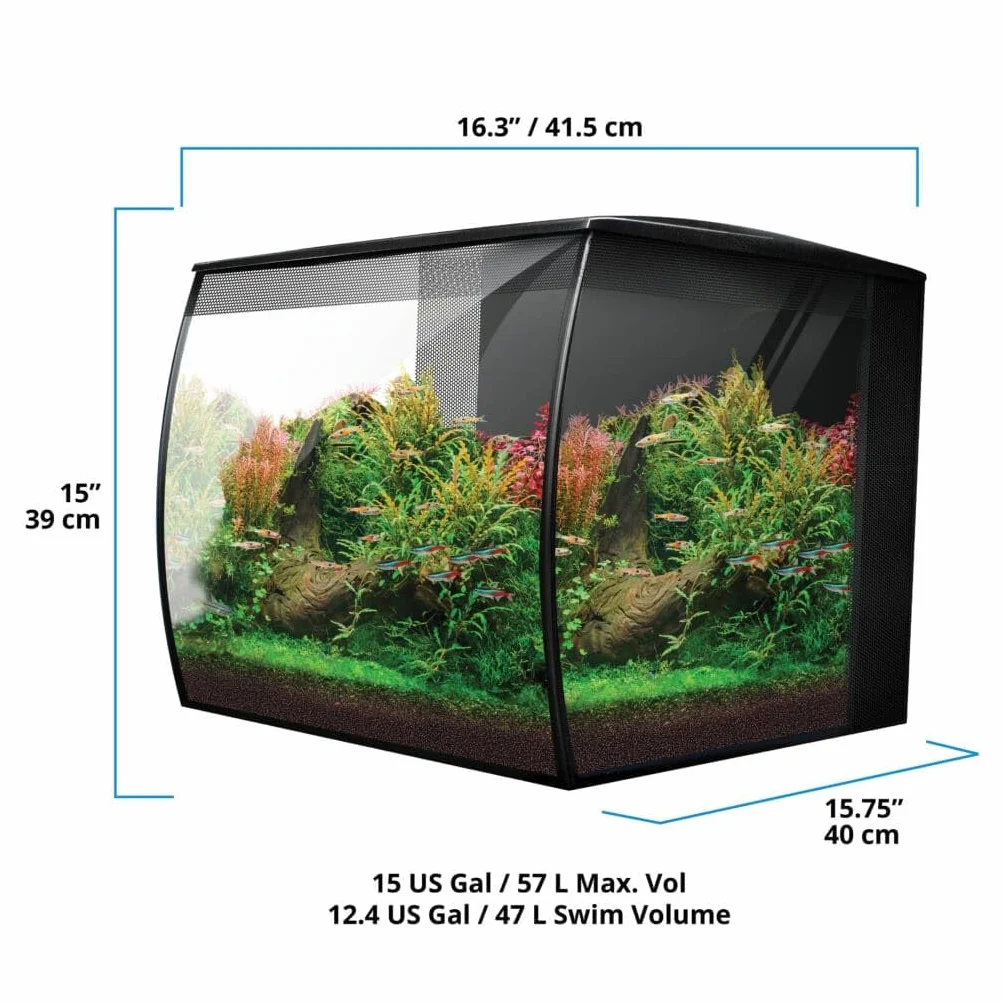 Fluval Flex 2.0 Aquarium Kit, Czarny 34 L