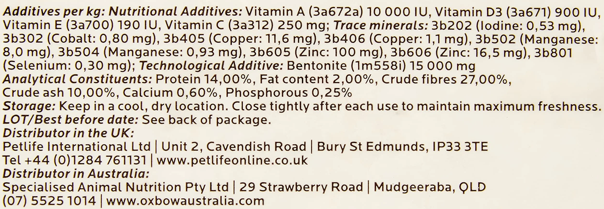 Oxbow - Mangime per cavia Adulta - 2250gr