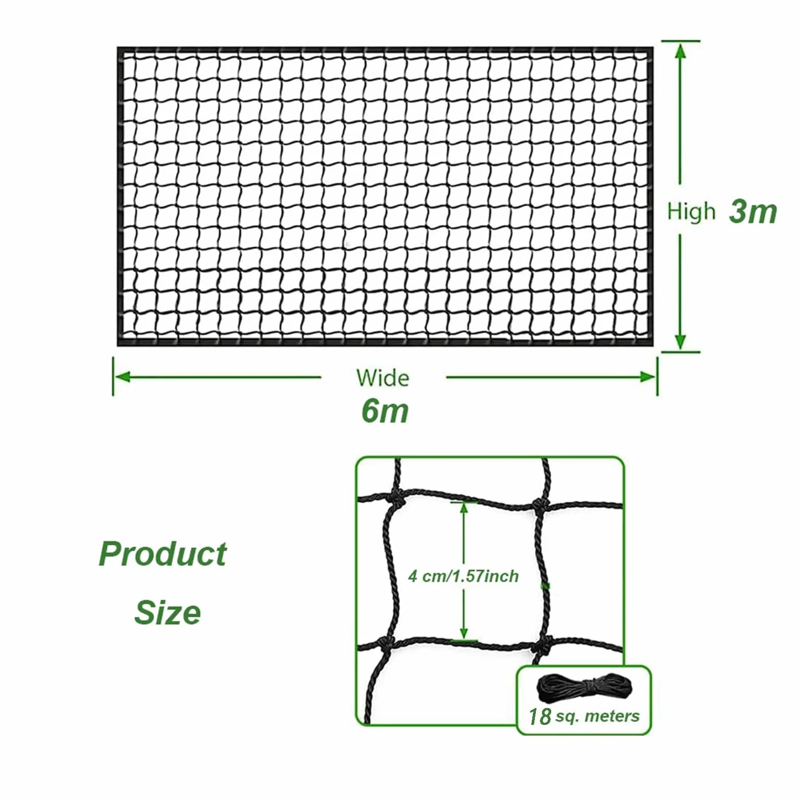 Rete Da Calcio,Protezione Per Barriere,3X3m Rete Di Protezione Del Recinto Delle Scale,Reti Di Sicurezza,Adatta Per Campi Da Calcio,Campi Da Basket,Campi Da Tennis,Campi Da Baseball,Ecc.
