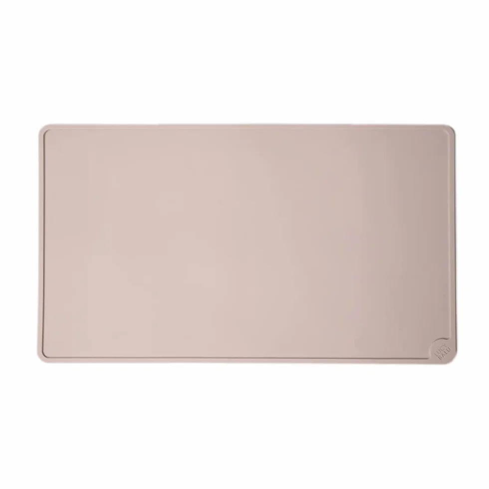 LucyBalu® Square Tappetino antiscivolo per ciotola in silicone I Grigio