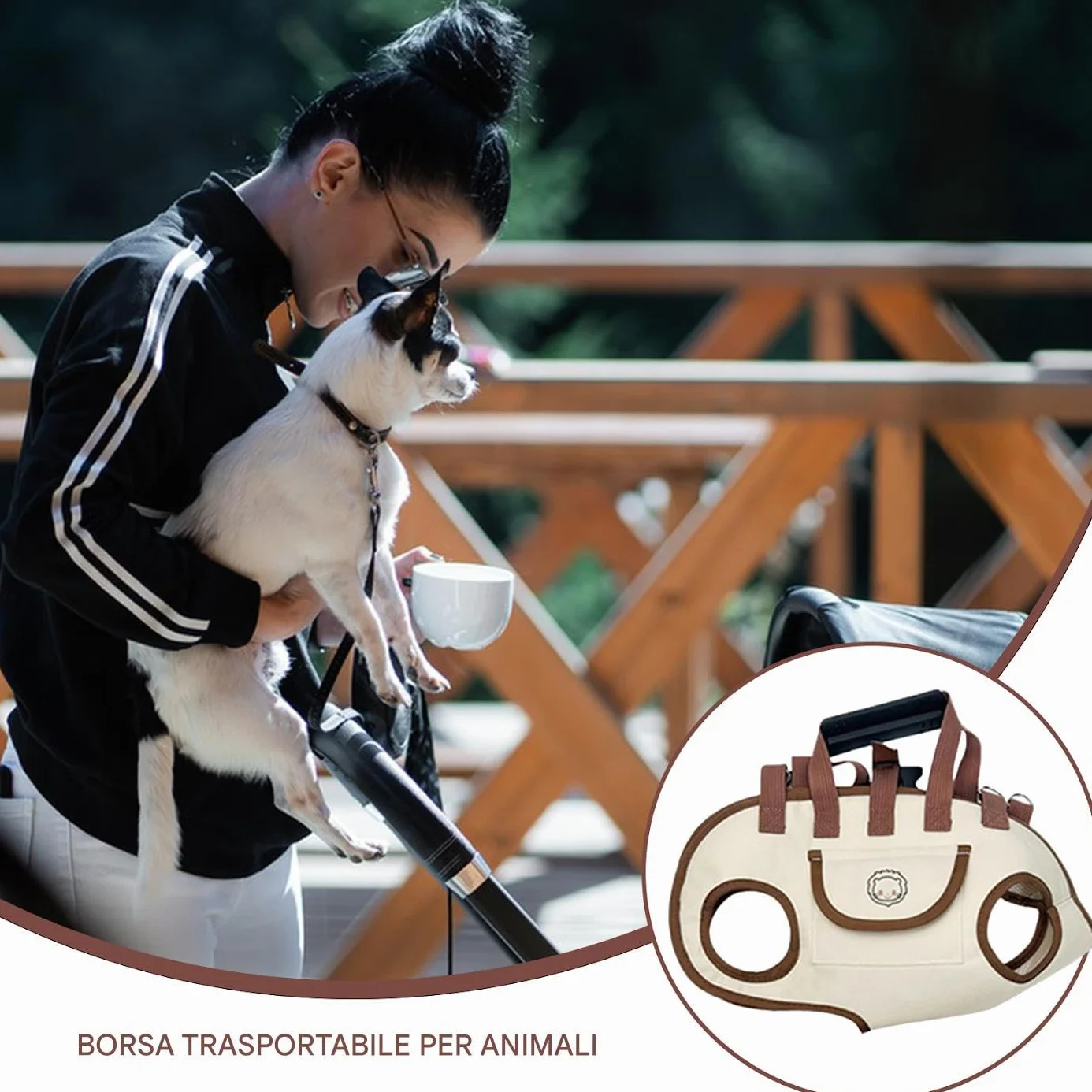 Dog Backpack, Small Pet Outing Pack with Snack Pouch, Lightweight and Secure Fit Design, Adjustable Carry Supply Bag for Daily Walks, Hiking, Travel, Camping, Bike Rides, Indoor