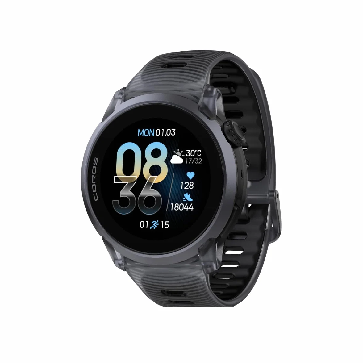 COROS PACE 4 Orologio GPS sportivo ultraleggero, 1,2" Touchscreen AMOLED, 19 giorni di autonomia della batteria, Funzioni vocali, strumenti di allenamento avanzati, GPS, Corsa-Nero Cristallo
