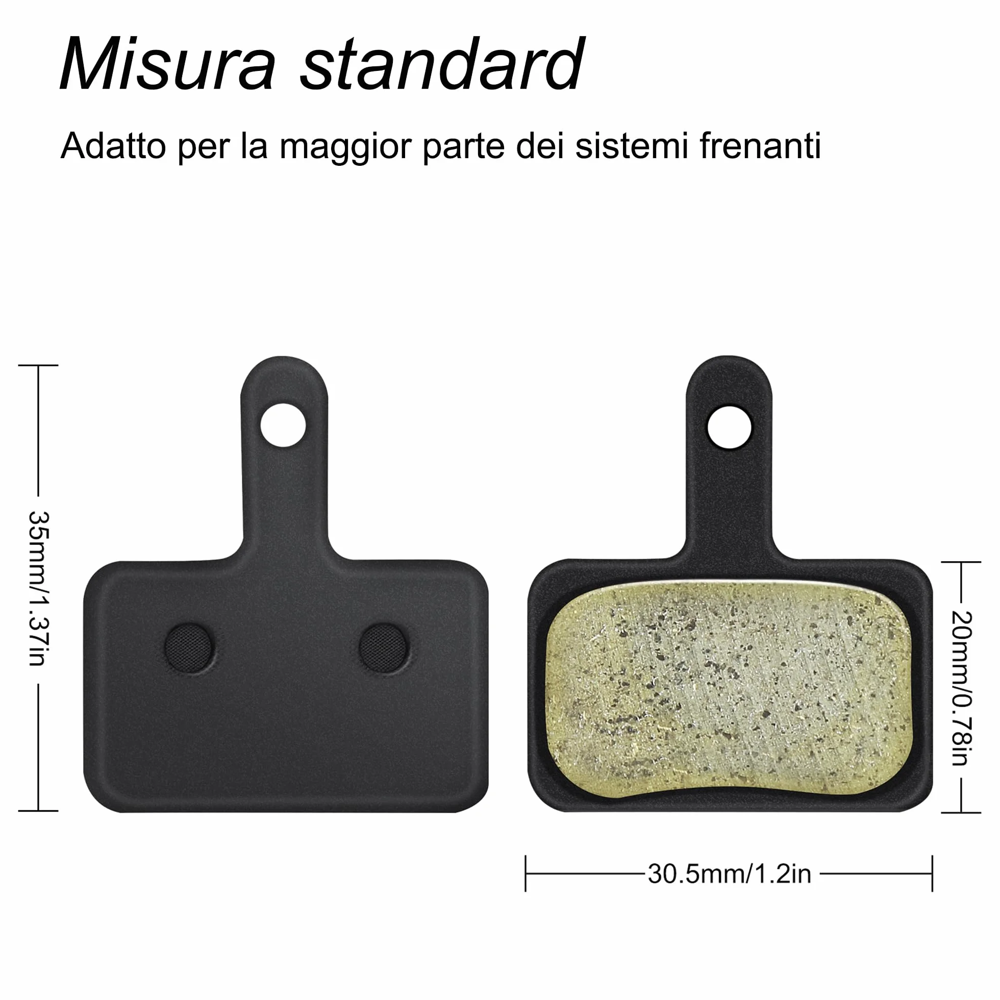 4 Paia Pastiglie Freno di Bicicletta per B01s TRP Tektro Deore, Pastiglie Freni Bici MTB a Disco in Resina Semimetallo