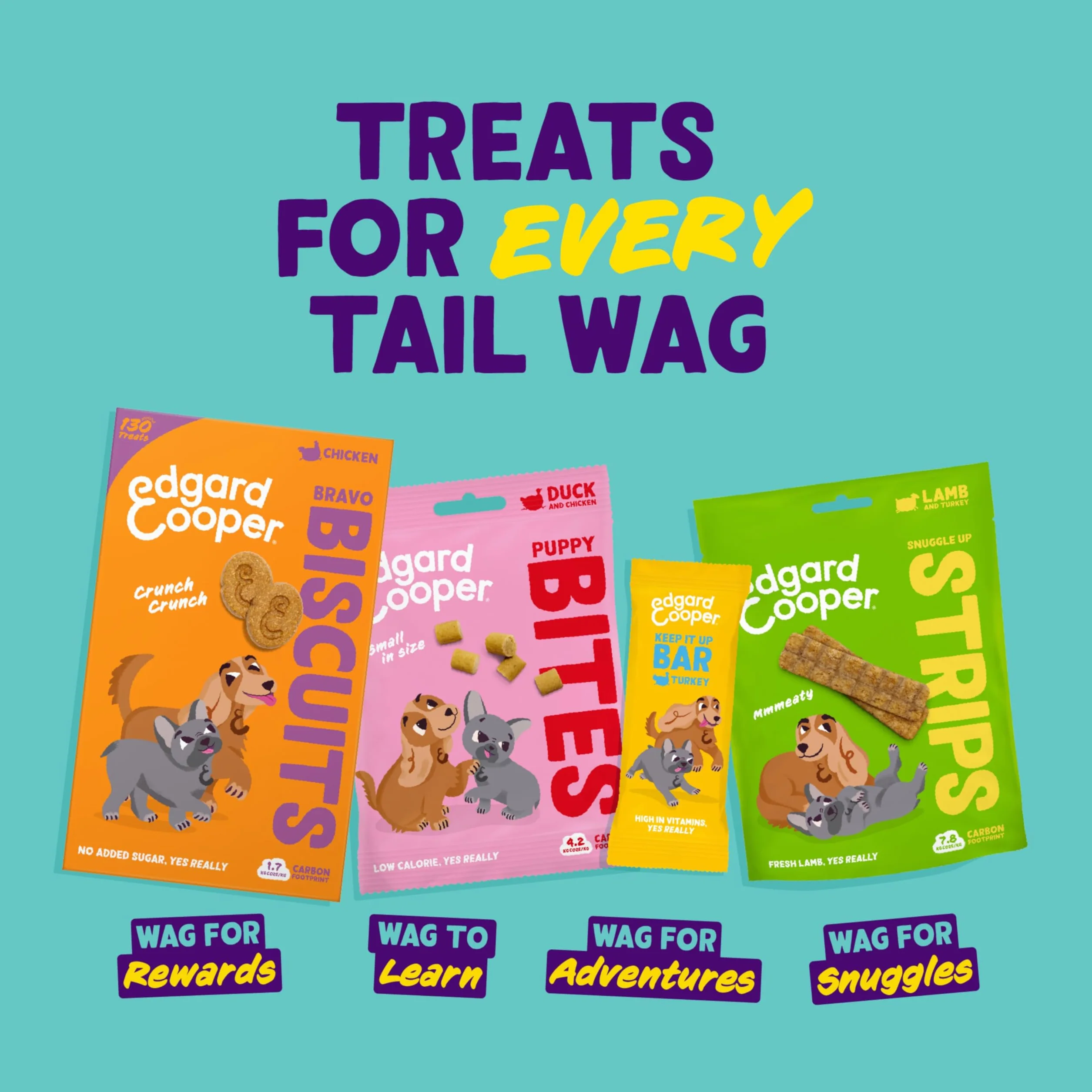 Edgard & Cooper Snack per cani, Bravo Biscotti, (Banana, 1 x 400g Bag), Snack con cereali di origine vegetale, a base di frutta, perfetti per l'allenamento
