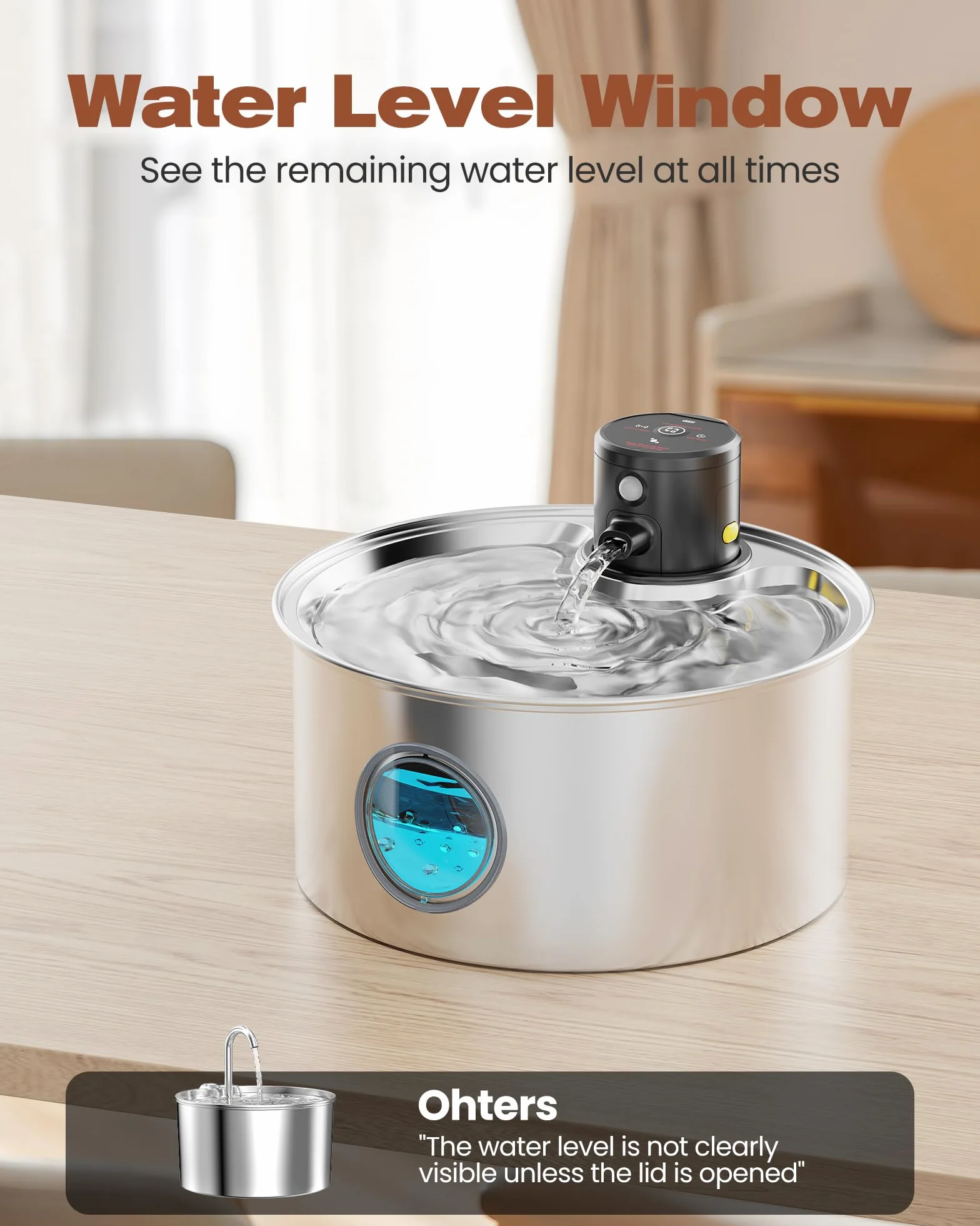 Fontanella per Gatti senza Fili: Dispenser Acqua con Sensore di Movimento - Distributore a Batteria Ricaricabile - 3.2L Abbeveratoio senza Cavo - con 6 Filtro + 3 Spugna