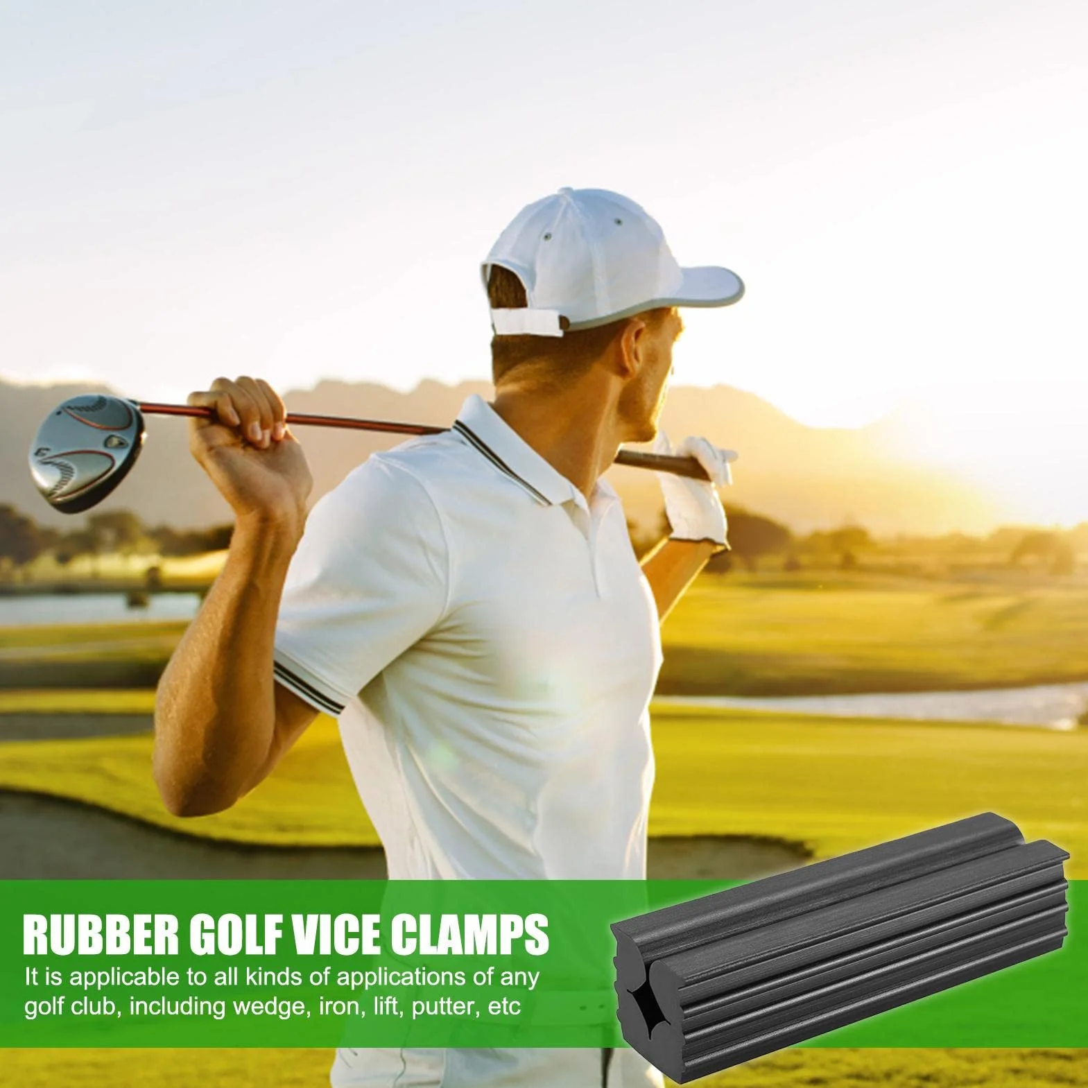 Morsetto per morsa in Gomma da Golf | Strumento per la ripresa della Mazza da Golf - Morsetti multifunzionali per Mazze da Golf, Alberi, riparazioni di Presa