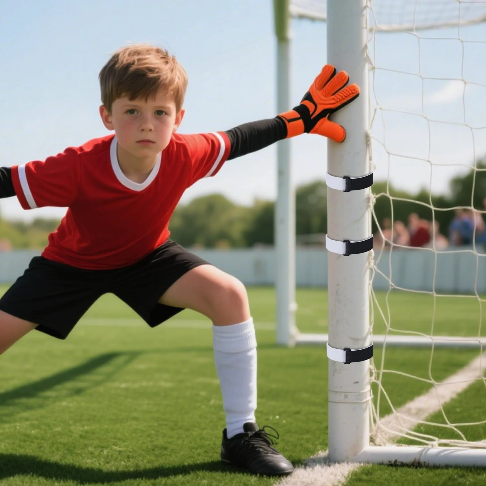 Fascette per Reti da Calcio,Fascette di Fissaggio per Attacchi | 50 Pezzi Resistente per Esterno Palestra Parco Giochi Sport Allenamento Bambini Ragazzi