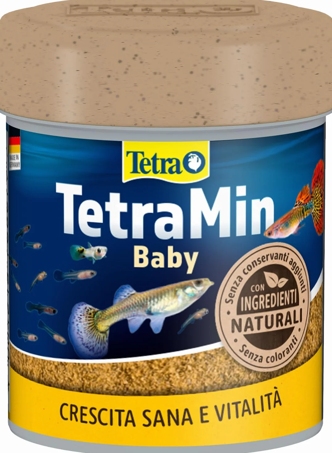 TetraMin Baby Mangime per pesci in microfibre per avannotti fino a 1 cm, lattina 66 ml