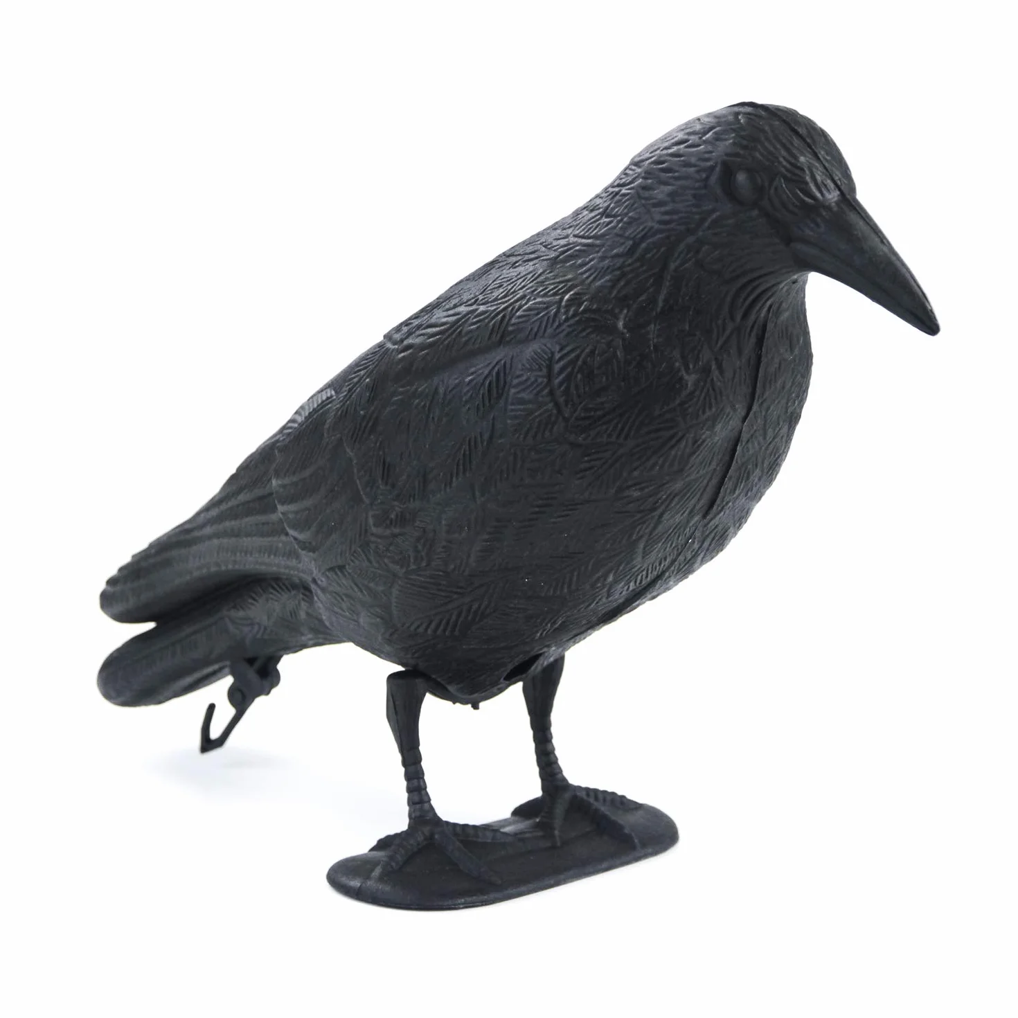 GUGULUZA Crow Decoys con piedi e paletto per caccia Halloween decorazione giardino nero