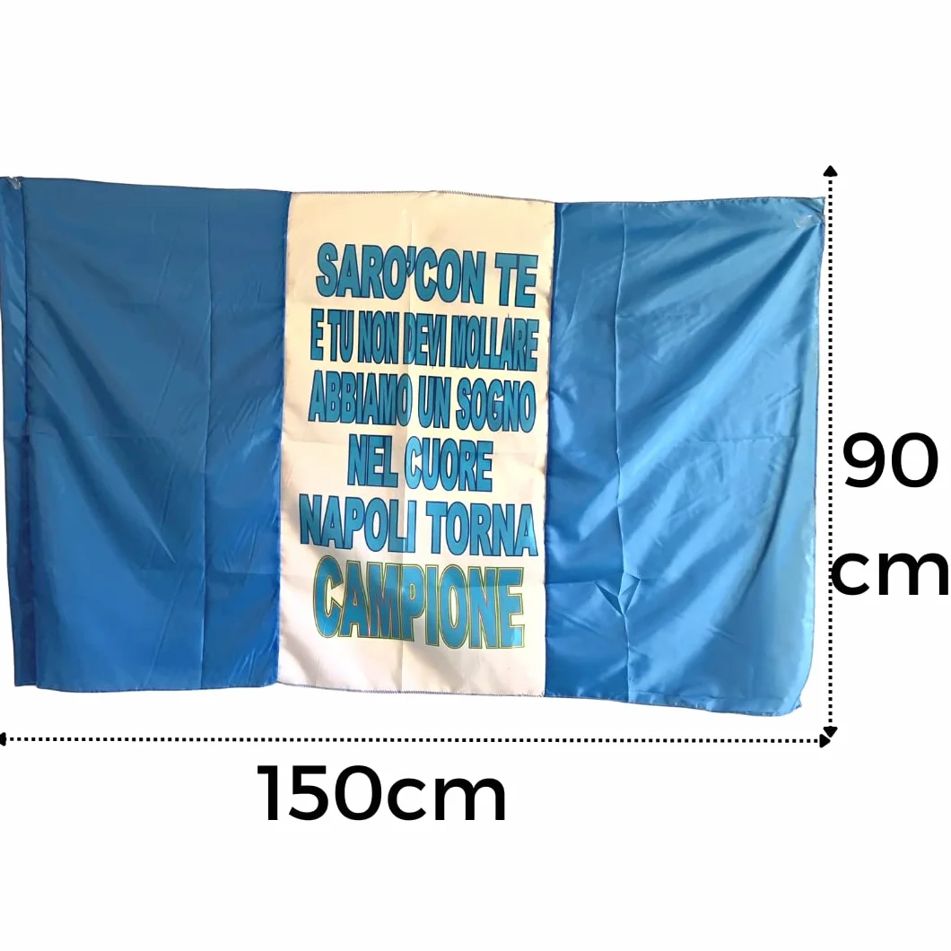 NARAMAKI Bandiera del Napoli 90x150 con Passante per Asta