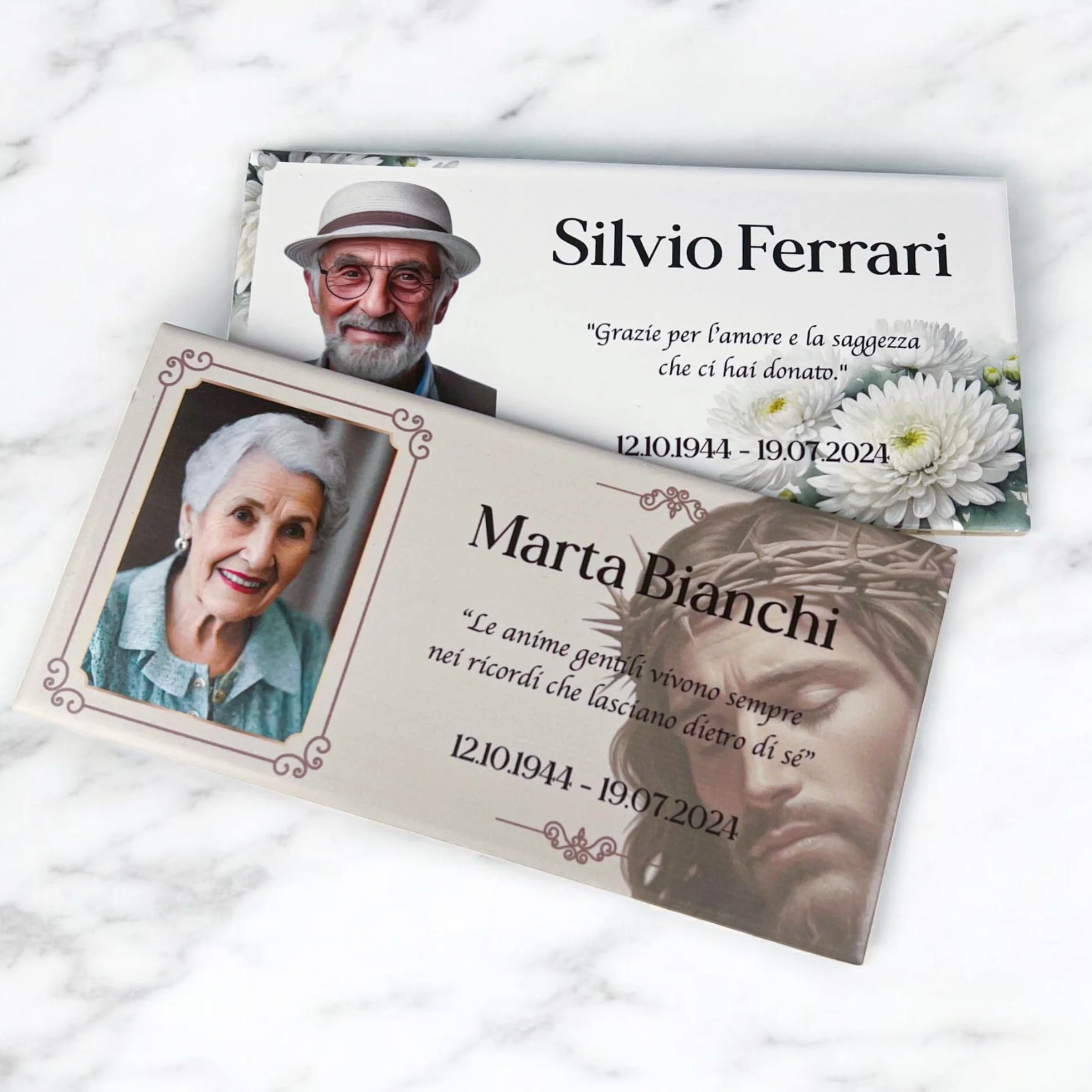 Targa Commemorativa Personalizzabile Gres Porcellanato Modello Gesù 10x20 cm per Lapide Cimitero