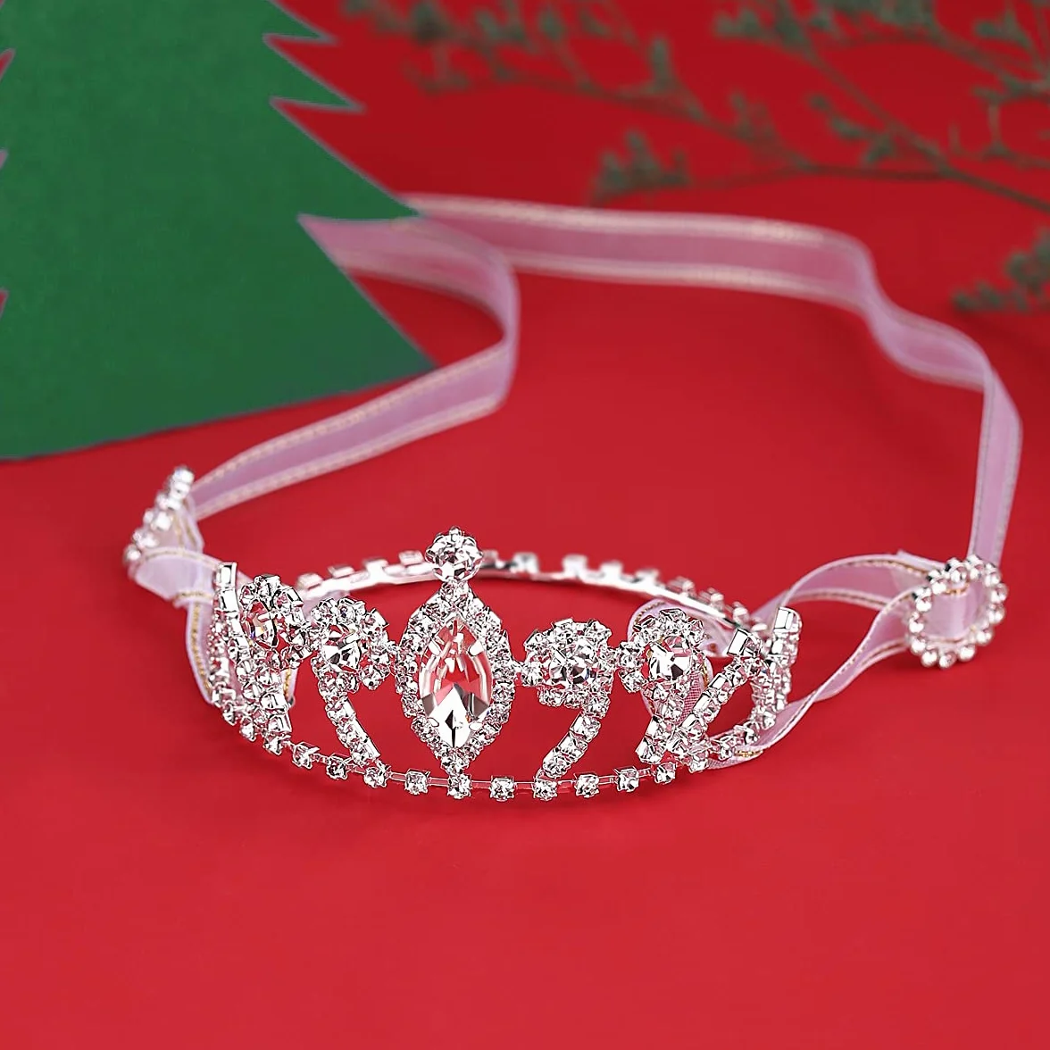 Lovelyshop - Tiara per cani e gatti, con cristalli e strass, accessorio per capelli