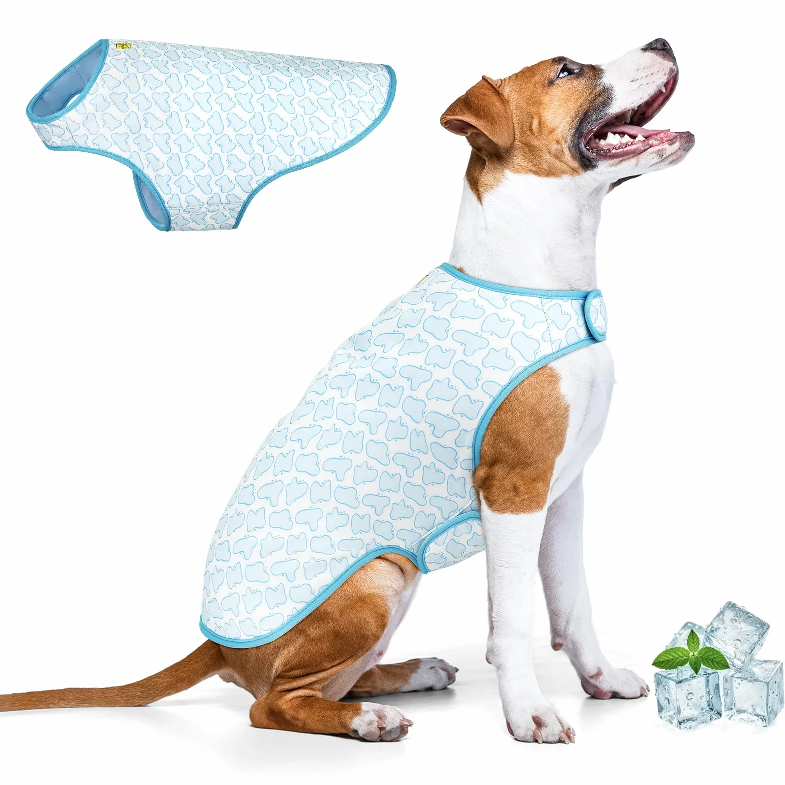 Gilet rinfrescante per cani – Protezione UV, regolabile, reversibile, raffreddamento evaporativo