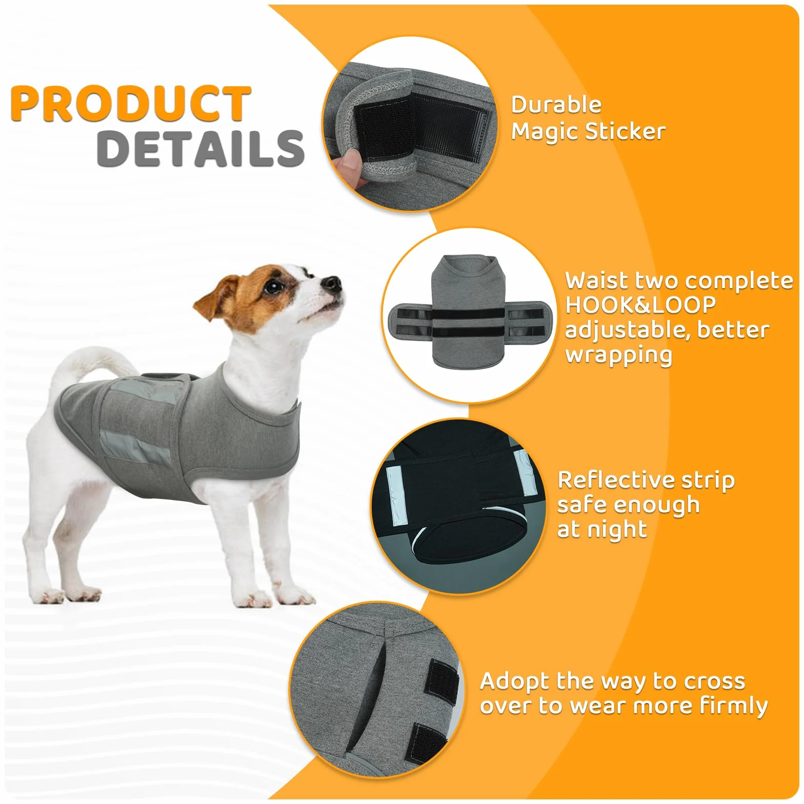 Cane Ansia Cappotto Pet Stress Relief Shirt Traspirante Gilet Sedativo Comfort