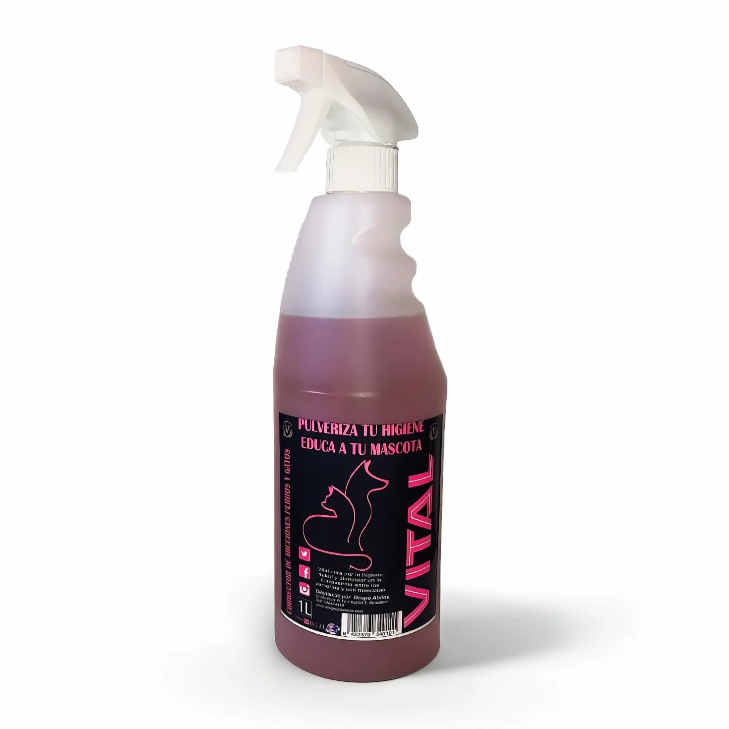 Vital Correttore di minzioni per cani e gatti 1000 ml - Eliminatore di odori e tracce di urina - Aiuto per l'addestramento degli animali domestici - Uso interno ed esterno - Efficace