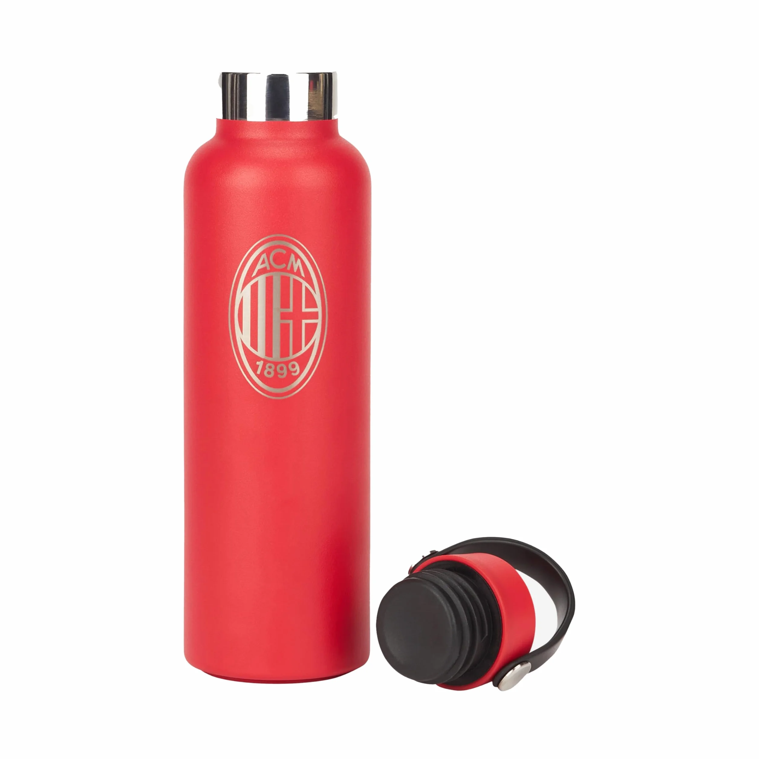 Borraccia Termica Doppia Parete Acciaio Inox 0,6L AC Milan Rosso Prodotto Ufficiale