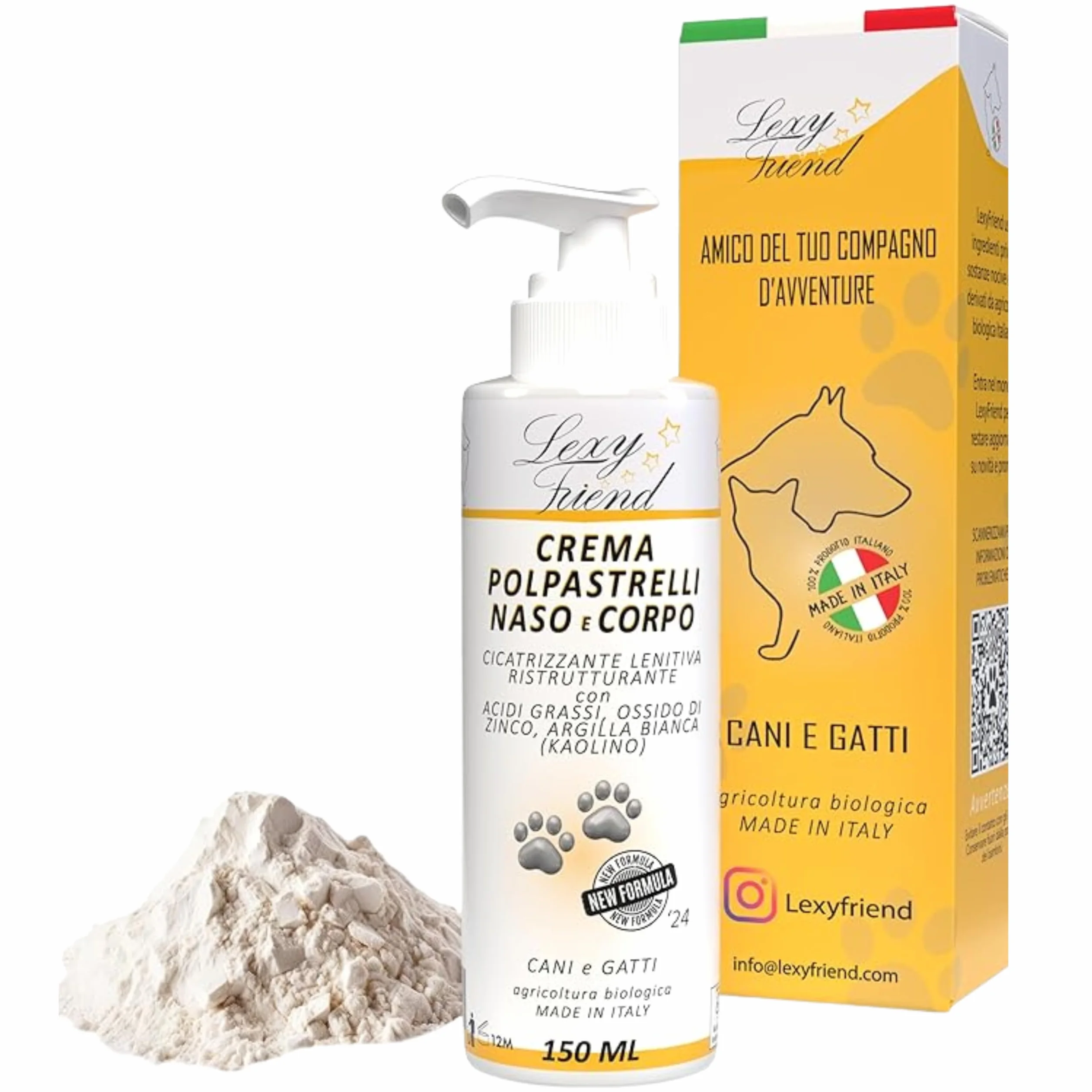 LexyFriend Crema Polpastrelli Cane Gatto Cicatrizzante Pomata Protezione Zampe 150ML