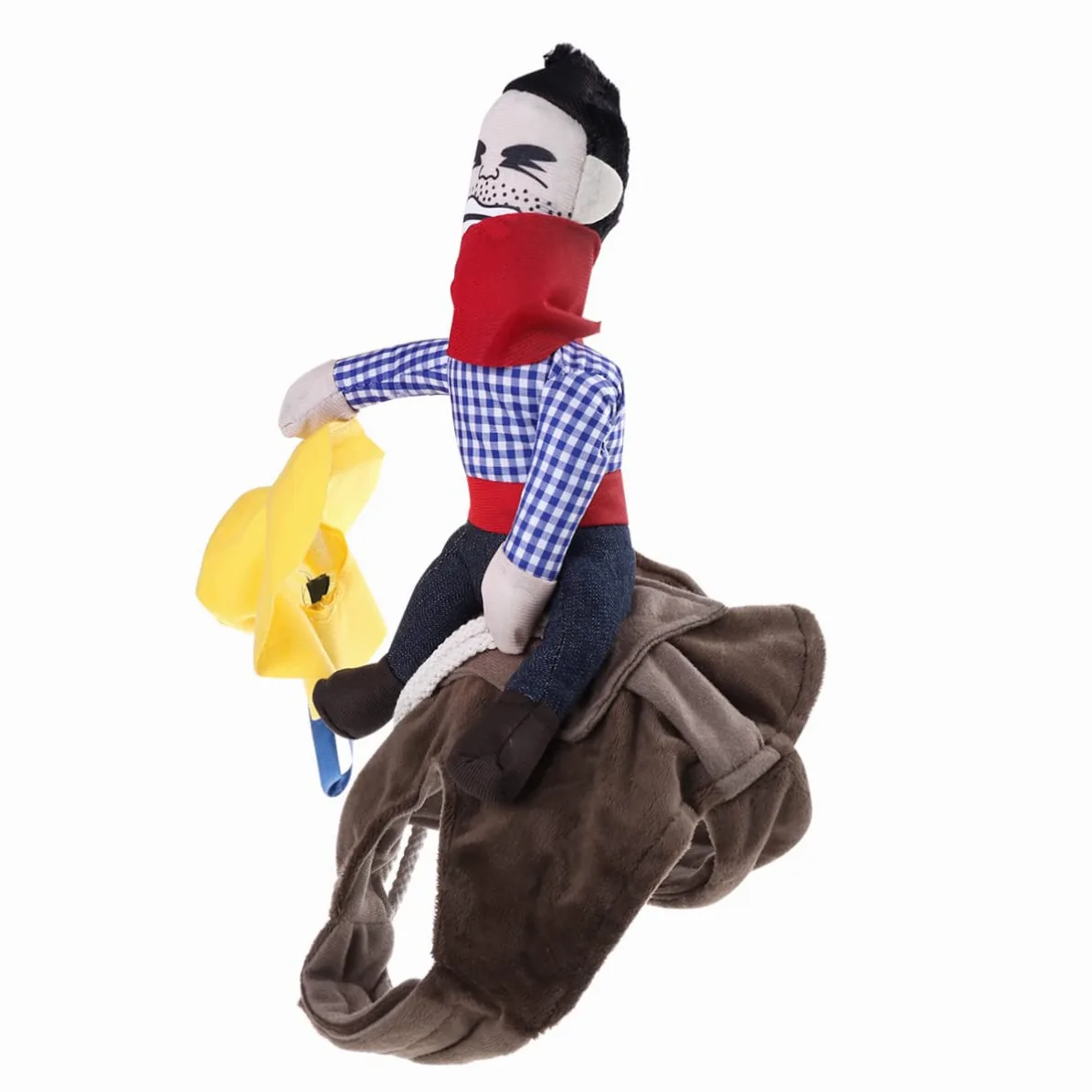 minkissy 2 Pezzi Costume Da Cavallo Per Cani in Denim Traspirante Per Jack Corgi Per Compleanni E Sfilate Colore Casuale