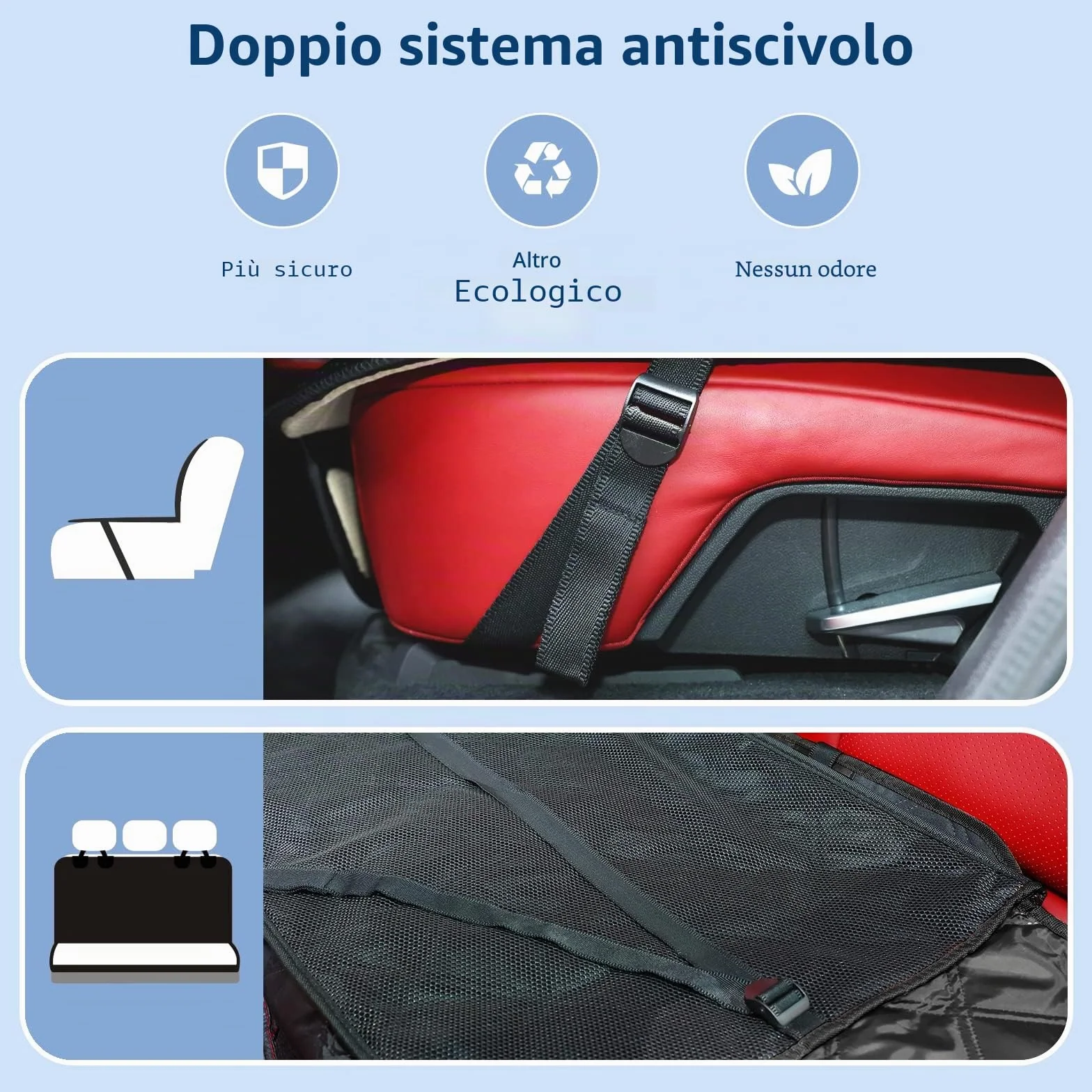 KYG Coprisedile Auto per Cani Telo Posteriore Impermeabile Antigraffiato Nero Panno Oxford