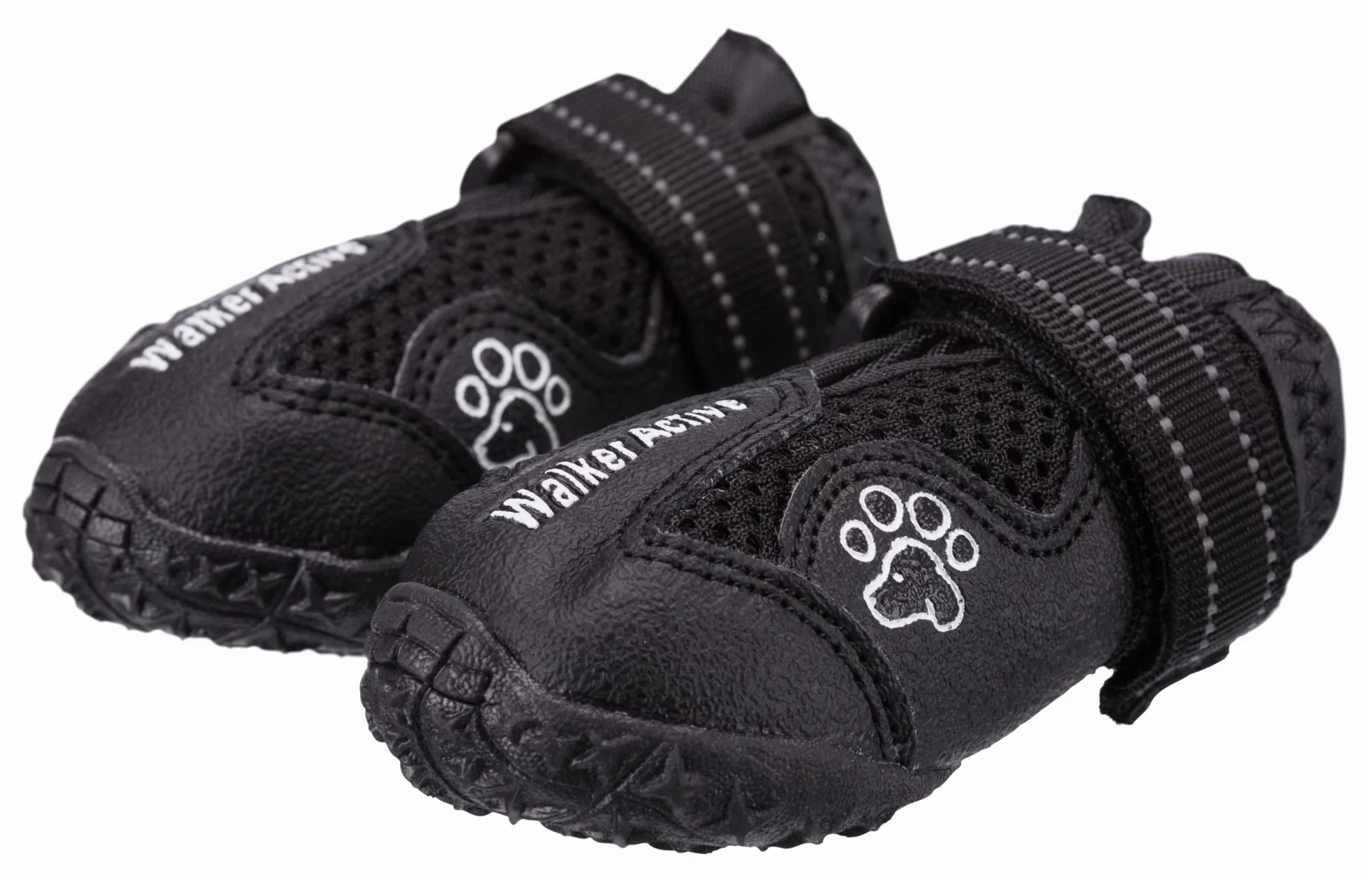 Trixie Walker Active Protezioni per le zampe con elementi riflettenti chiusura a strappo Nero L-XL 2 pezzi
