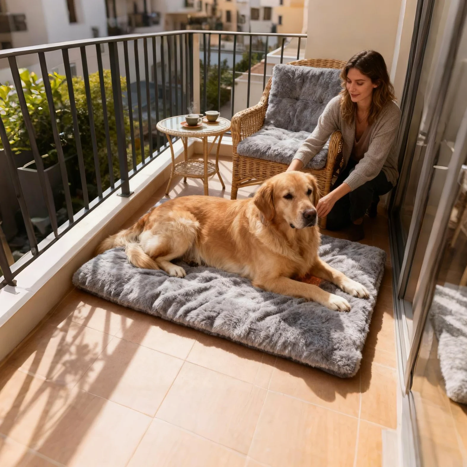 Caldo lettino per cani – Tappetino antiscivolo per animali domestici, morbido e calmante | per cani per casa, dormitorio, appartamento, camera da, soggiorno, cuccioli e gatti per la