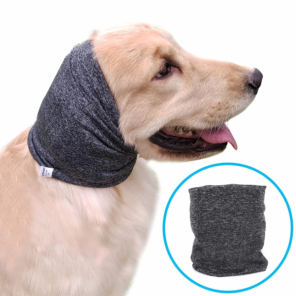 Pattepoint Snood per orecchie cane calma ansia rumore grigio L