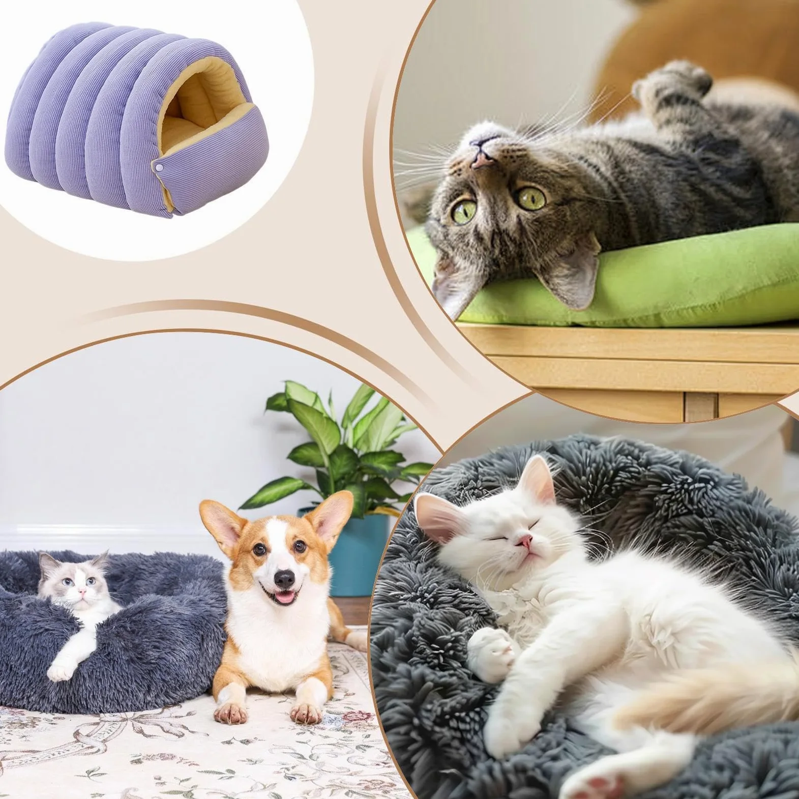 Per Gatti Chiuso Chiuso Animali Domestici | Da Sonno Lavabile Per Per E Cuccioli Piccoli Grandi Per Interni Soggiorno Giardino Cortile