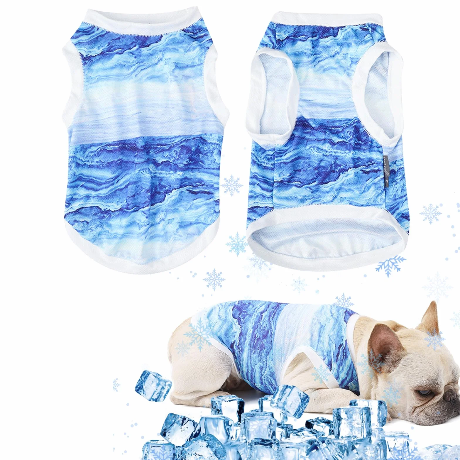 Cappotto per Cani Gilet di Raffreddamento Traspirante Leggera Refrigerante per Attività Esterne