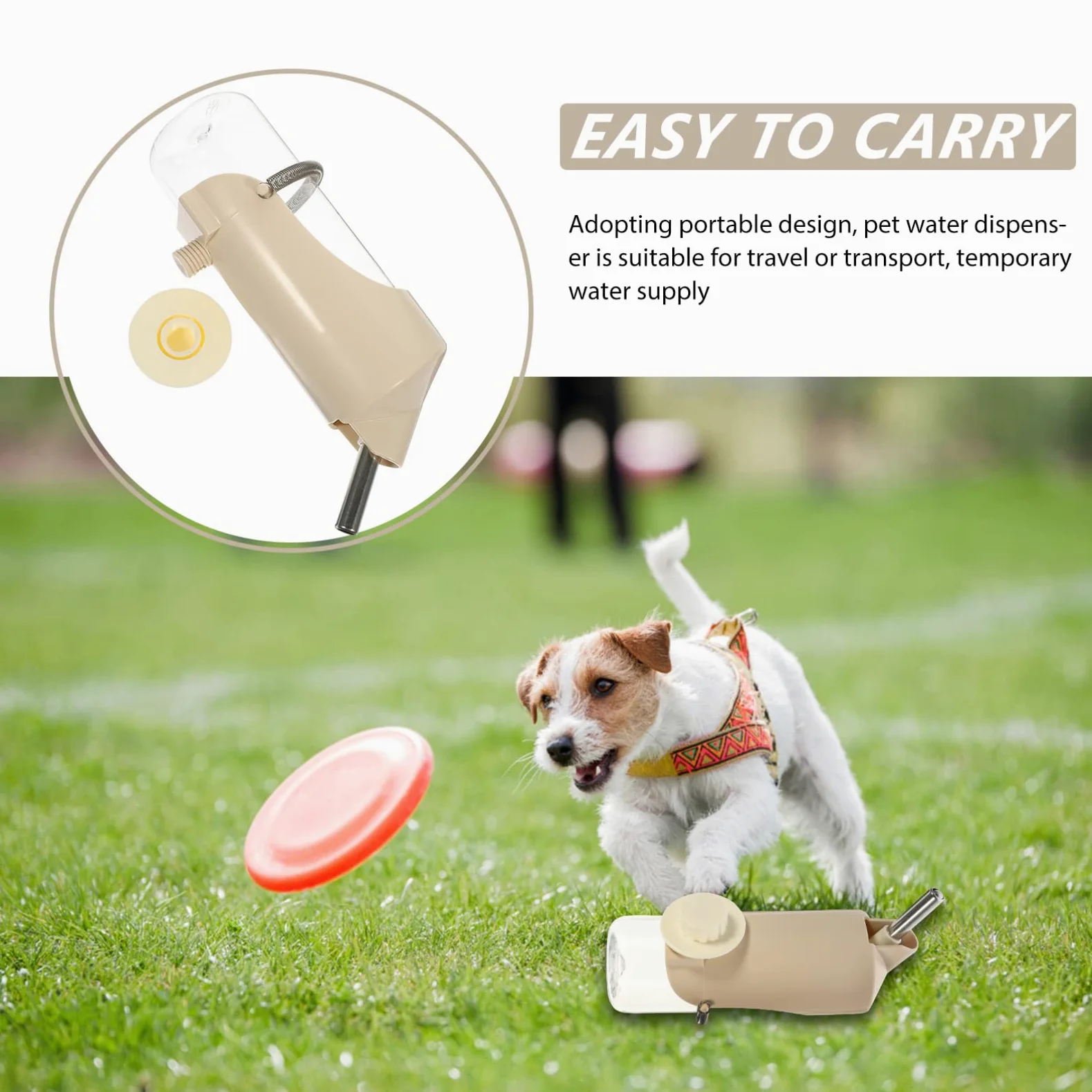 Housoutil 2pezzi Dispenser Automatico Per Criceti e Conigli Borraccia Per Animali Domestici Design Portatile e Antigoccia Facile Da Pulire e Ricaricare Adatta Per Gabbie Di Piccole