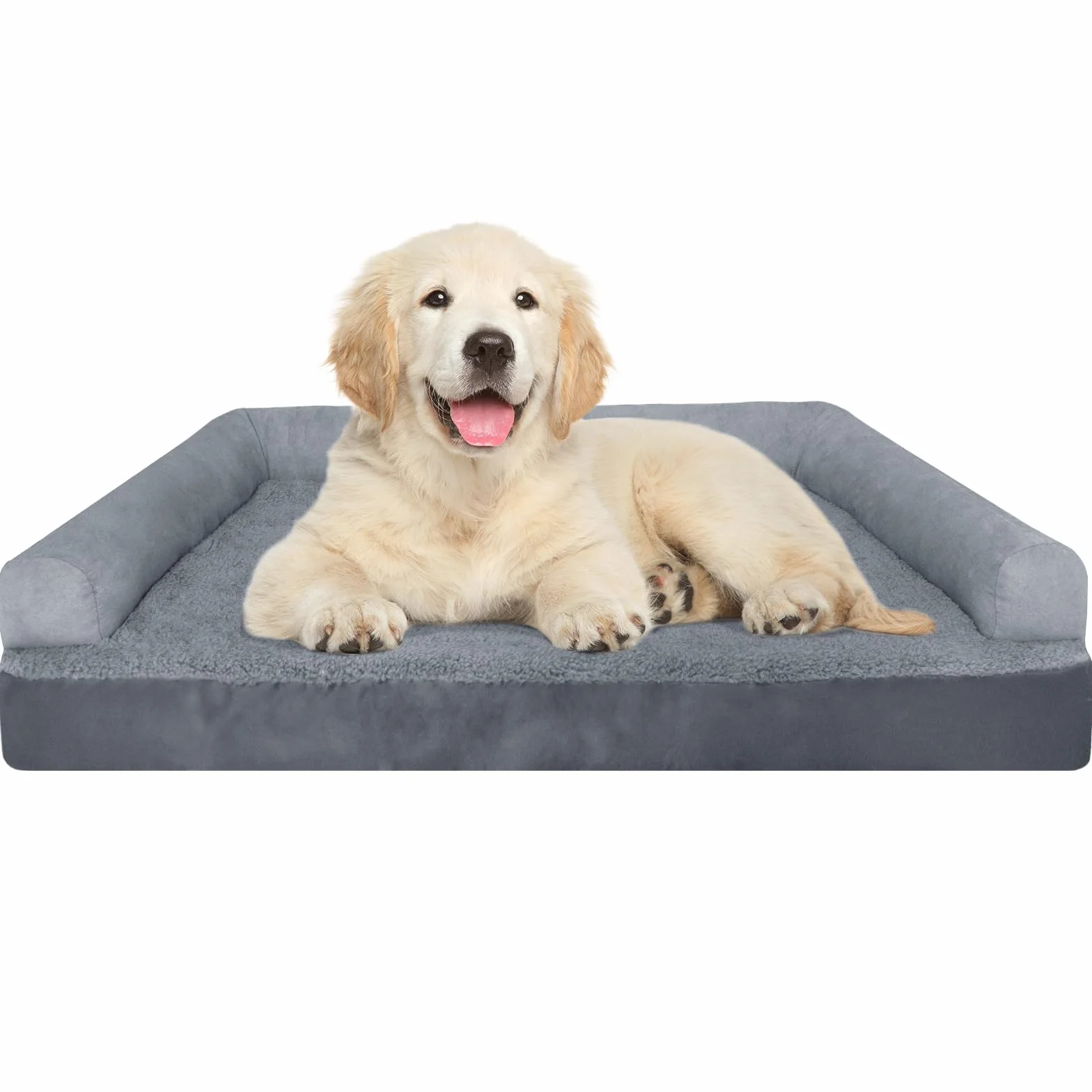 Cuccia Cane Interno Taglia Piccola, Letto per Cani con tre Lati Rialzati, Cuscino Cane Sfoderabile e Lavabile, Divano per Cani Impermeabile, Cuccia per Cani Letto Cane Ortopedico, 75x58x16cm