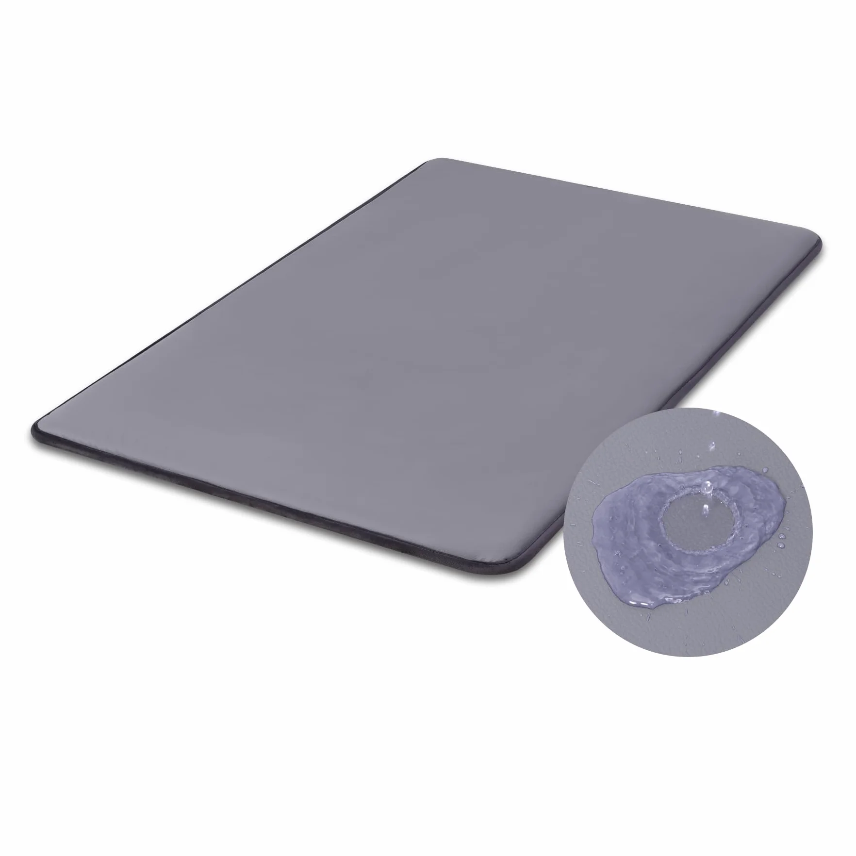 Cuccia Cane Taglia Grande Impermeabile 105x70cm Pelle Artificiale Grigio