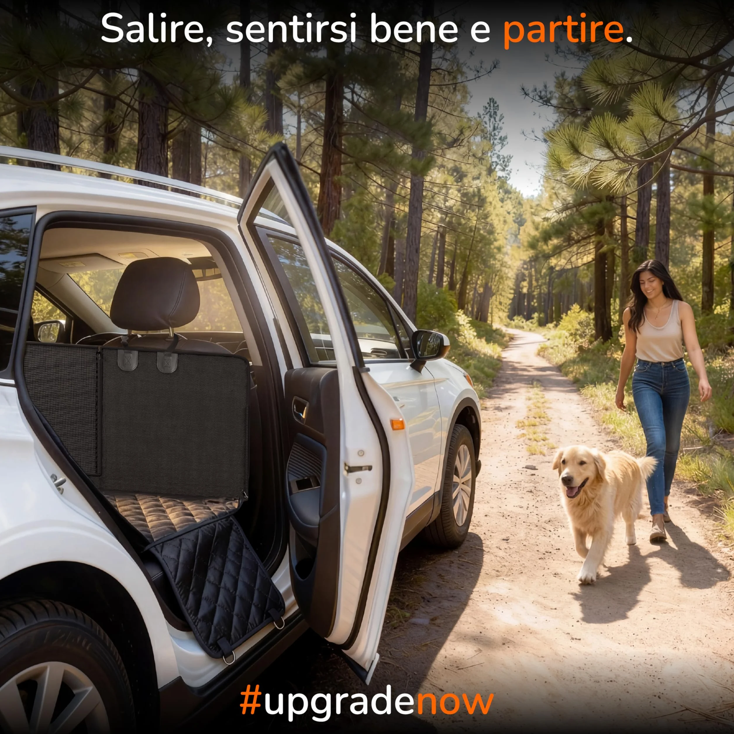 Upgrade4cars Telo Sedile Posteriore per Cani Universale Impermeabile e Antiscivolo Accessori Auto Cane Durevole