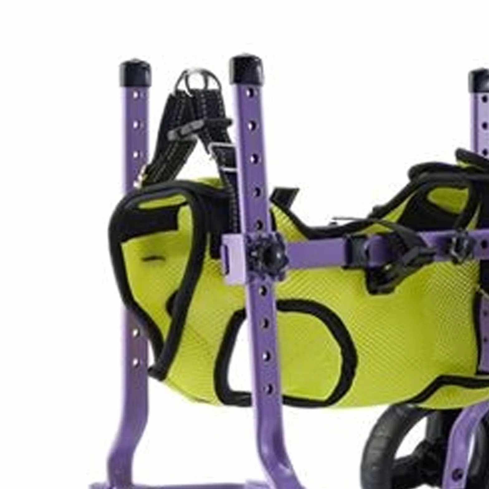 Denash Carrello di Supporto per la Gamba Posteriore del Cane, Telaio Regolabile a 4 Ruote con Imbracatura in Rete Traspirante per Ausili Alla mobilità di Animali Domestici Disabili,