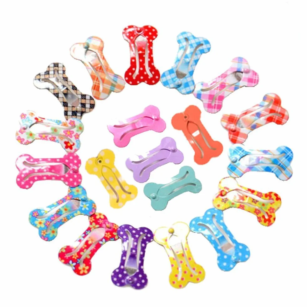 Graziosi fermagli per capelli per animali domestici, 2,5 cm, confezione da 20, colori assortiti