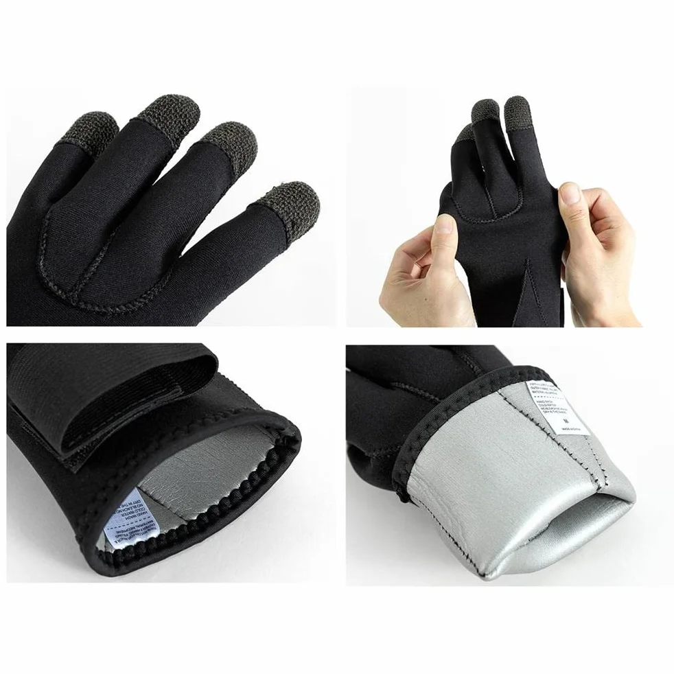 KKPLZZ Guanti da Sub in Fibra Organica, Guanti da Muta Resistenti al Taglio Guanti Termici Antiscivolo Antiscivolo per Snorkeling, Immersioni subacquee, Surf, Kayak, Rafting
