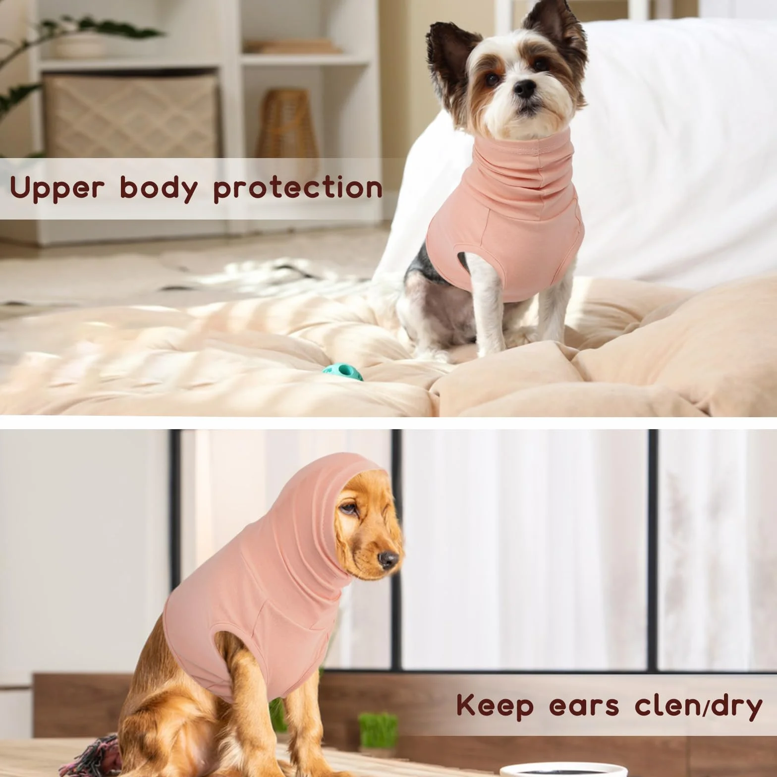 Fascia per ematoma auricolare canina e felina rosa pelle S