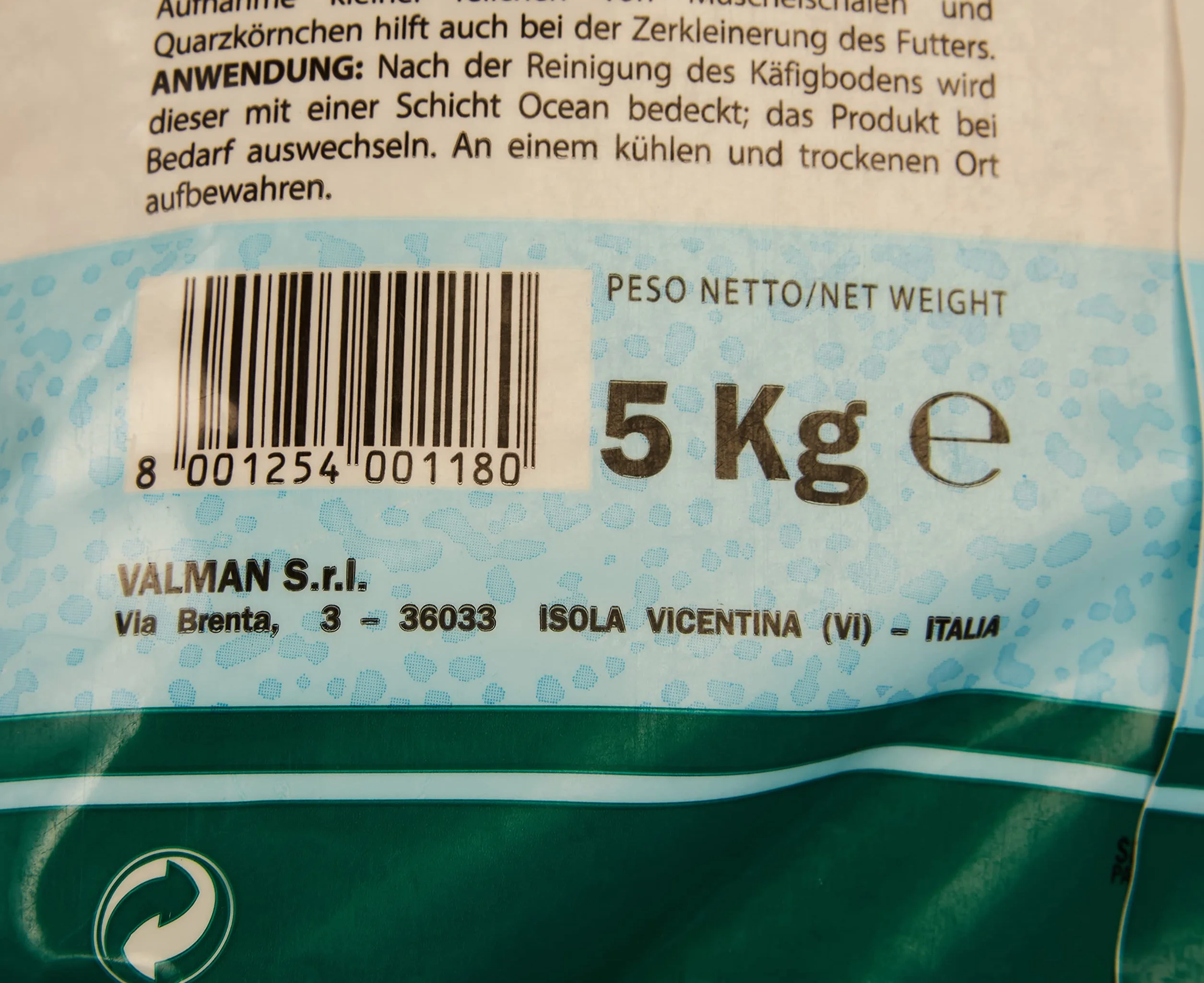 Padovan - Sabbia oceanica per Uccelli all'anice -depolverizzata e sterilizzata - 5 kg