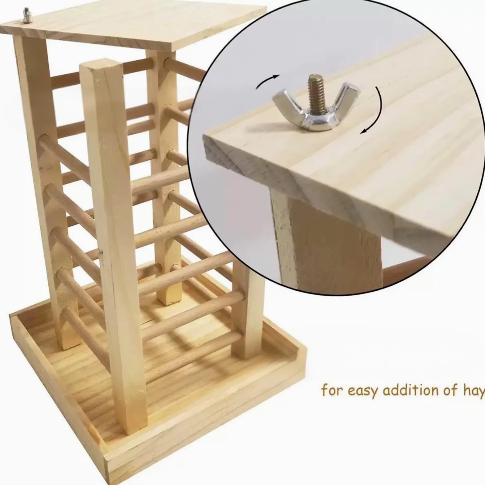 Mangiatoia Per Conigli Porta Cibo In Legno Multifunzionale Per Piccoli | Distributore Per Fieno Per Conigli Per Ricci Coniglietti Piccoli Animali Domestici Furetti Cincillà
