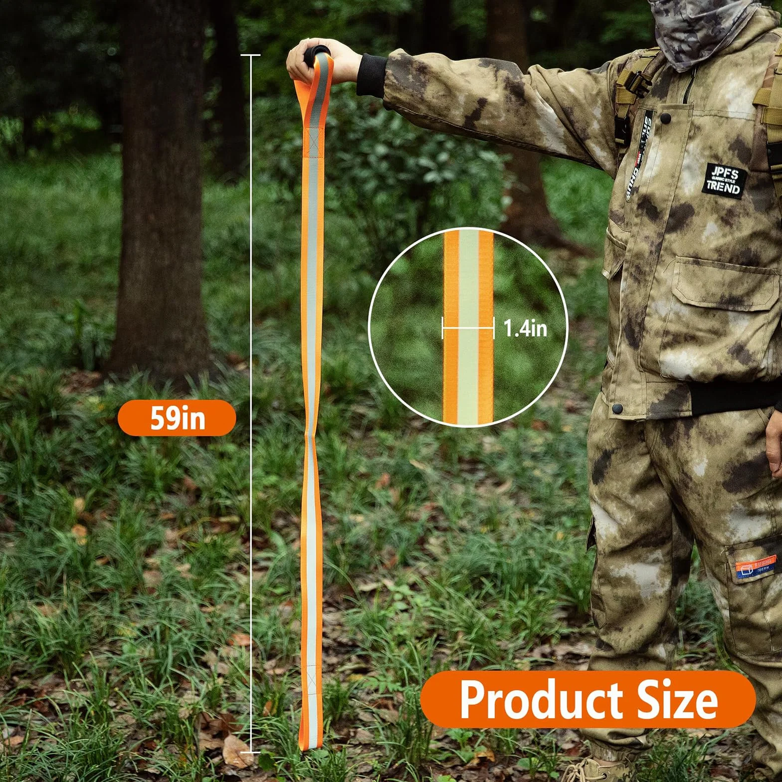Corda da Traino per Cervi Riflettente in Nylon per Cacciatori
