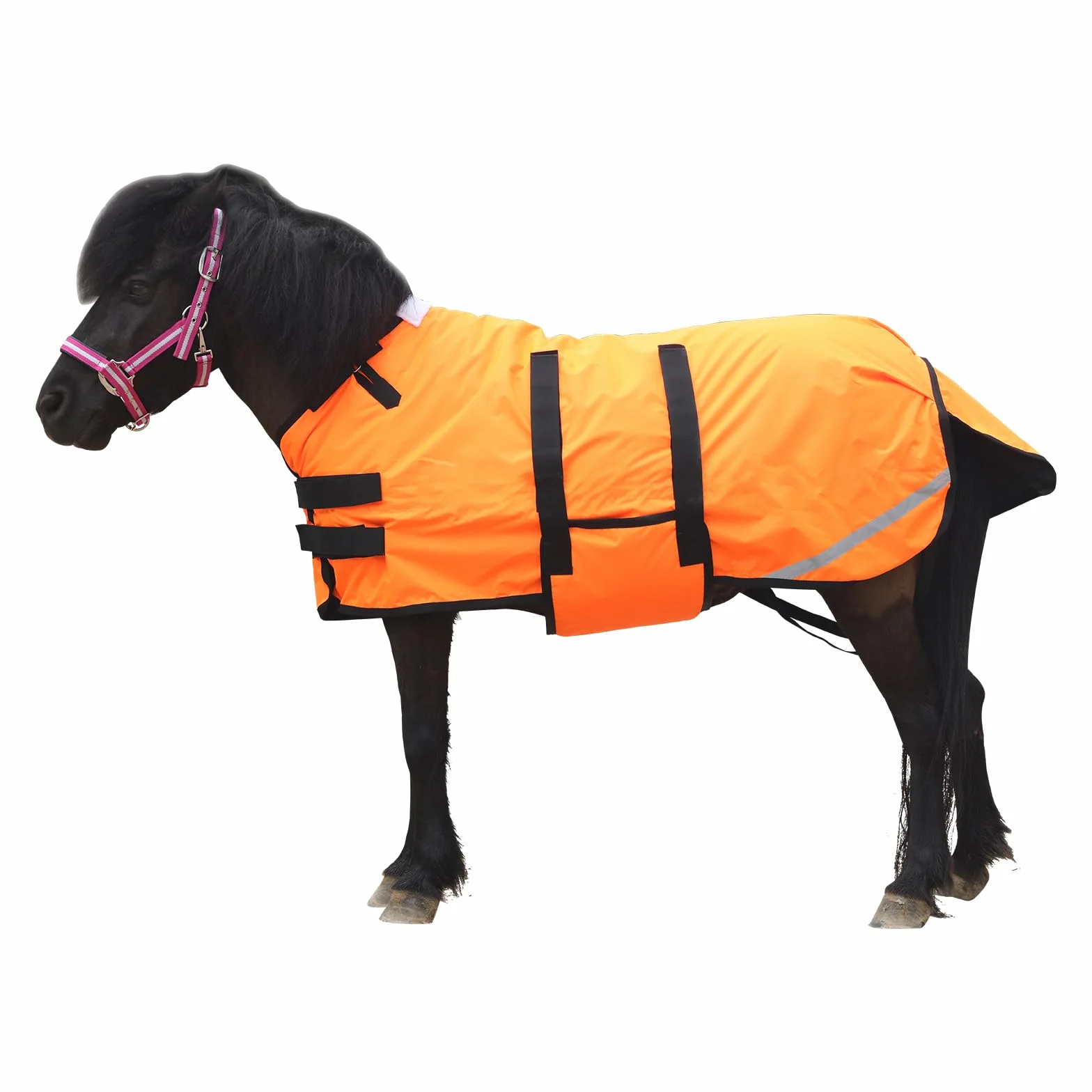 Coperta 300D Pony/Shetty per cavalli, 150 g/m², per pony, leggera, calda, impermeabile, traspirante e antistrappo, per pony puledri, mini cavalli nani