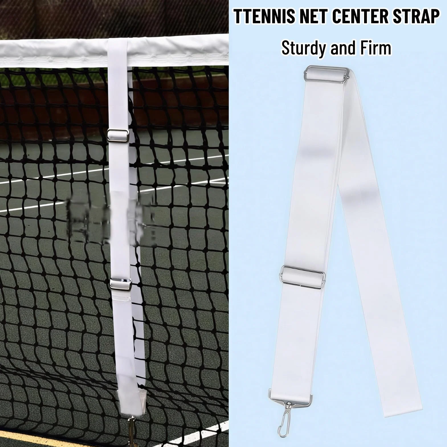 VGEBY Cinturino Centrale per Rete da Tennis Regolabile in Acciaio Inossidabile