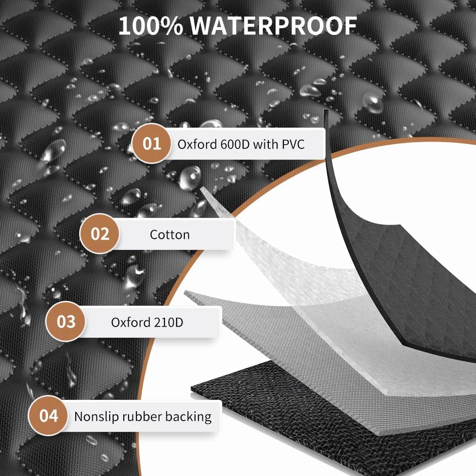 KYG Coprisedile Auto per Cani Impermeabile Antiscivolo con Finestre a Maglie 135x140cm