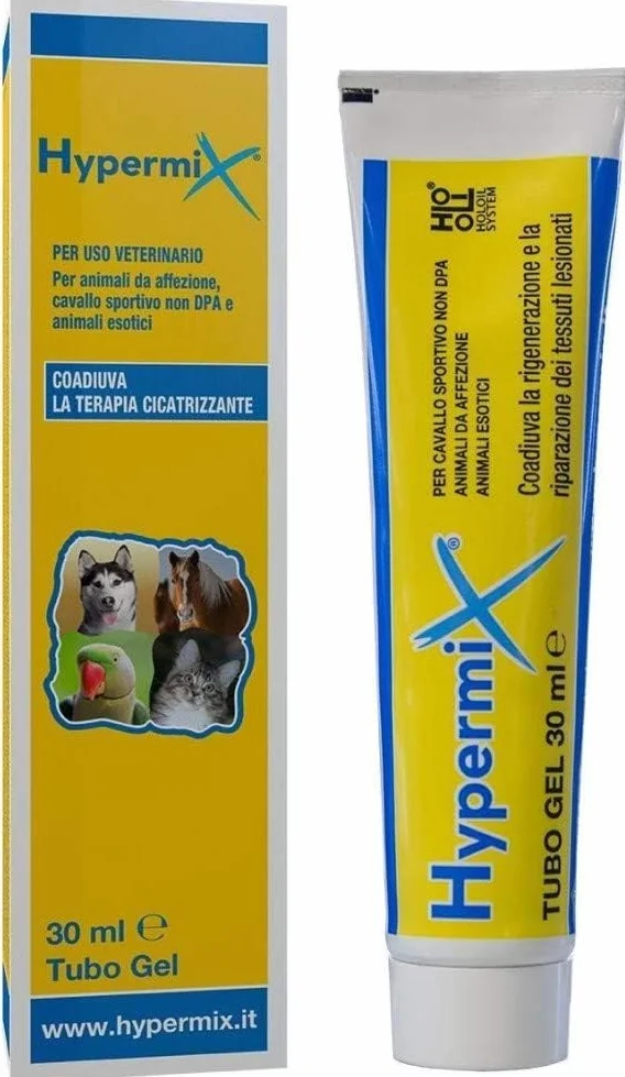 RI.MO.S HYPERMIX CREMA/GEL 30ML adatto a tutti i tipi di animali compresi volatili. Cura subito ferite ed escoriazioni