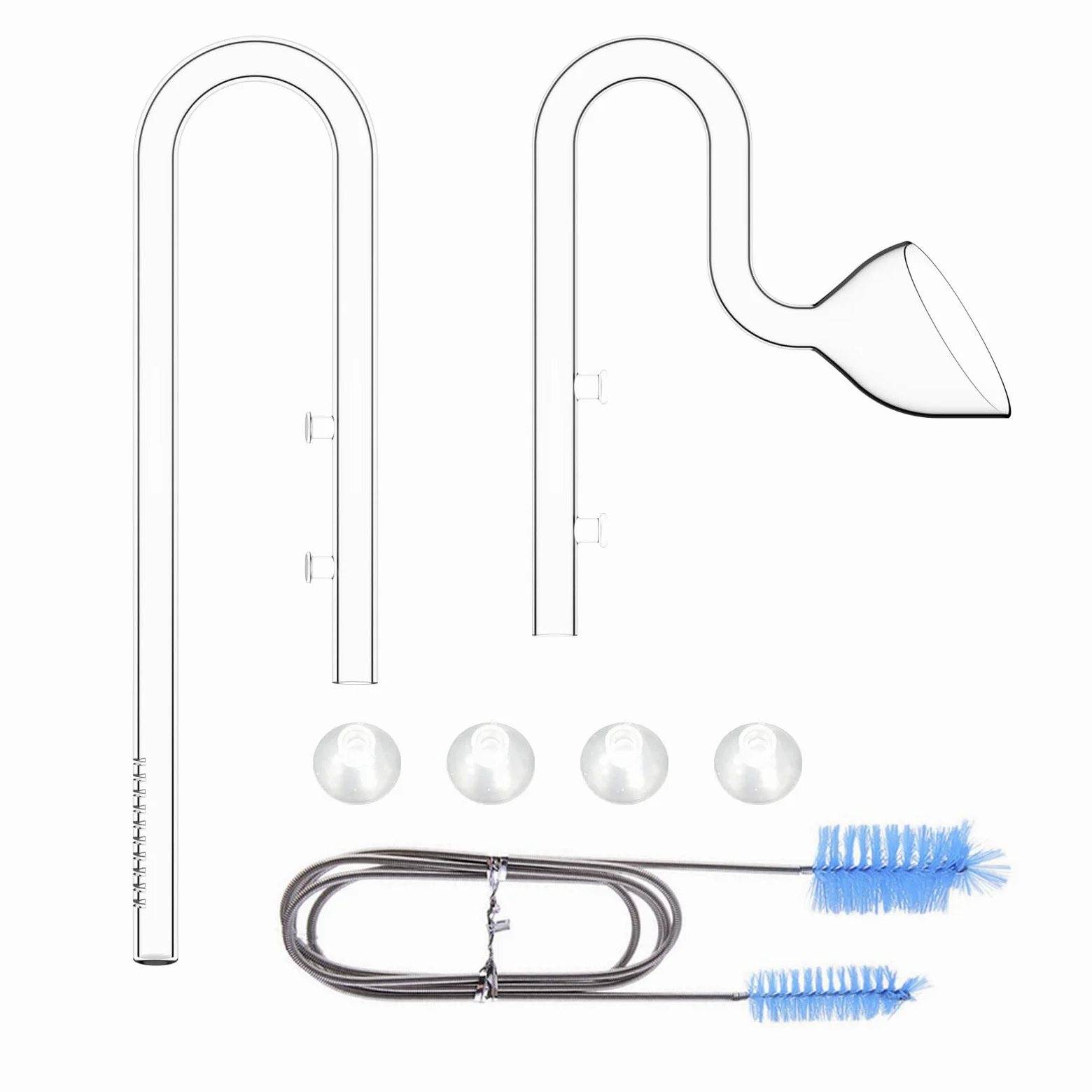 FZONE Kit per Tubi in Vetro con Giglio per Acquario Wasserlilien-Ablaufgarnitur Aquairum Glass (in&Outlet:13mm)